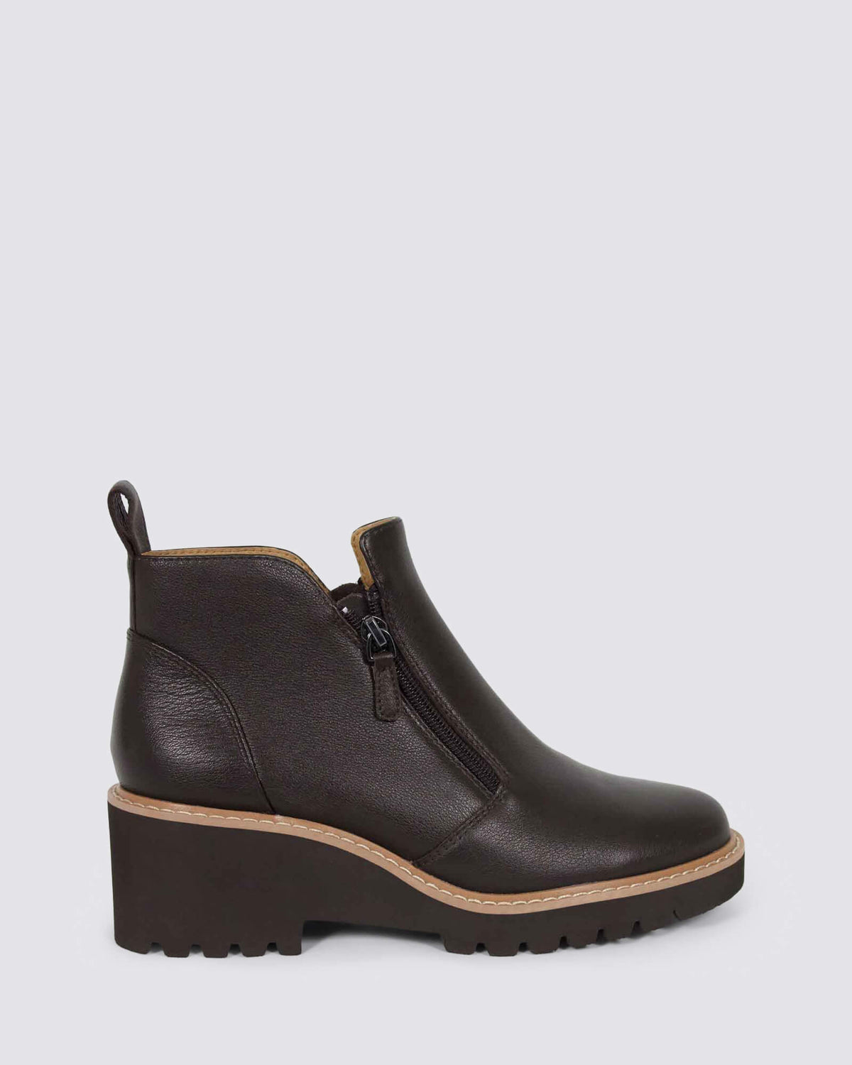 WHITNEY WEDGE ANKLE BOOTS GROUND COFFEE