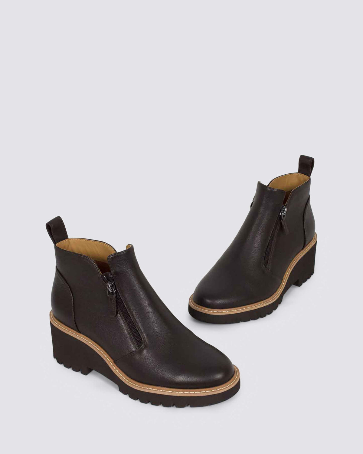 WHITNEY WEDGE ANKLE BOOTS GROUND COFFEE