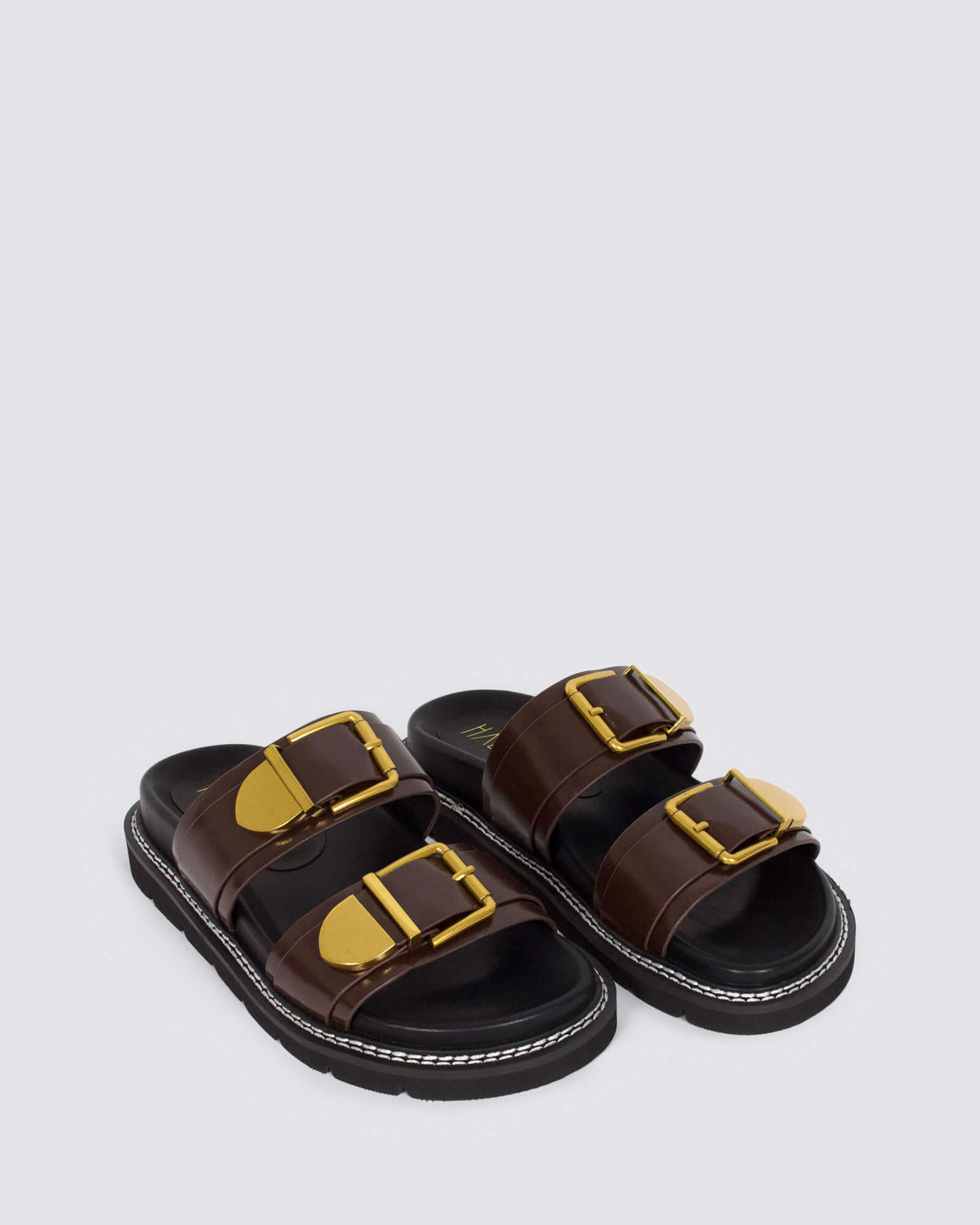 COMPLEX SLIDE SANDALS CHOC