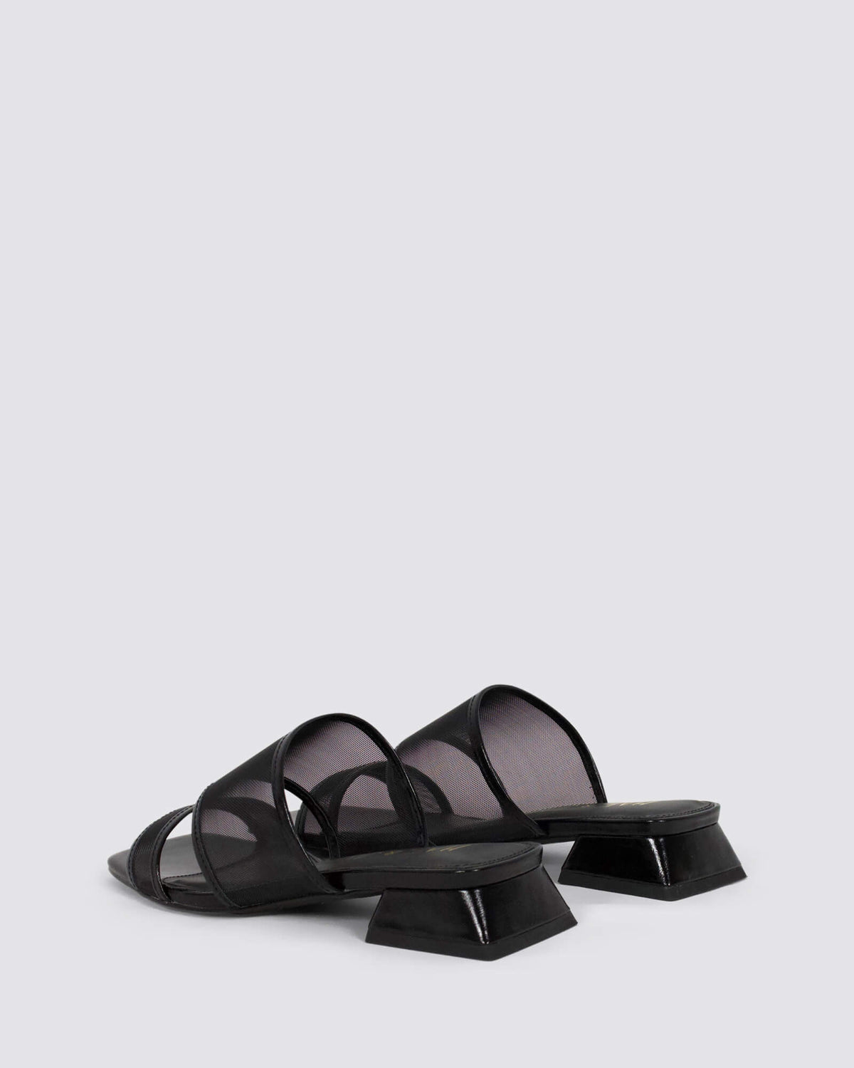 MAI TAI FLAT MULES BLACK LEATHER