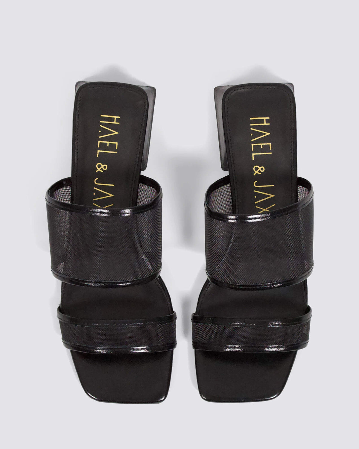 MAI TAI FLAT MULES BLACK LEATHER