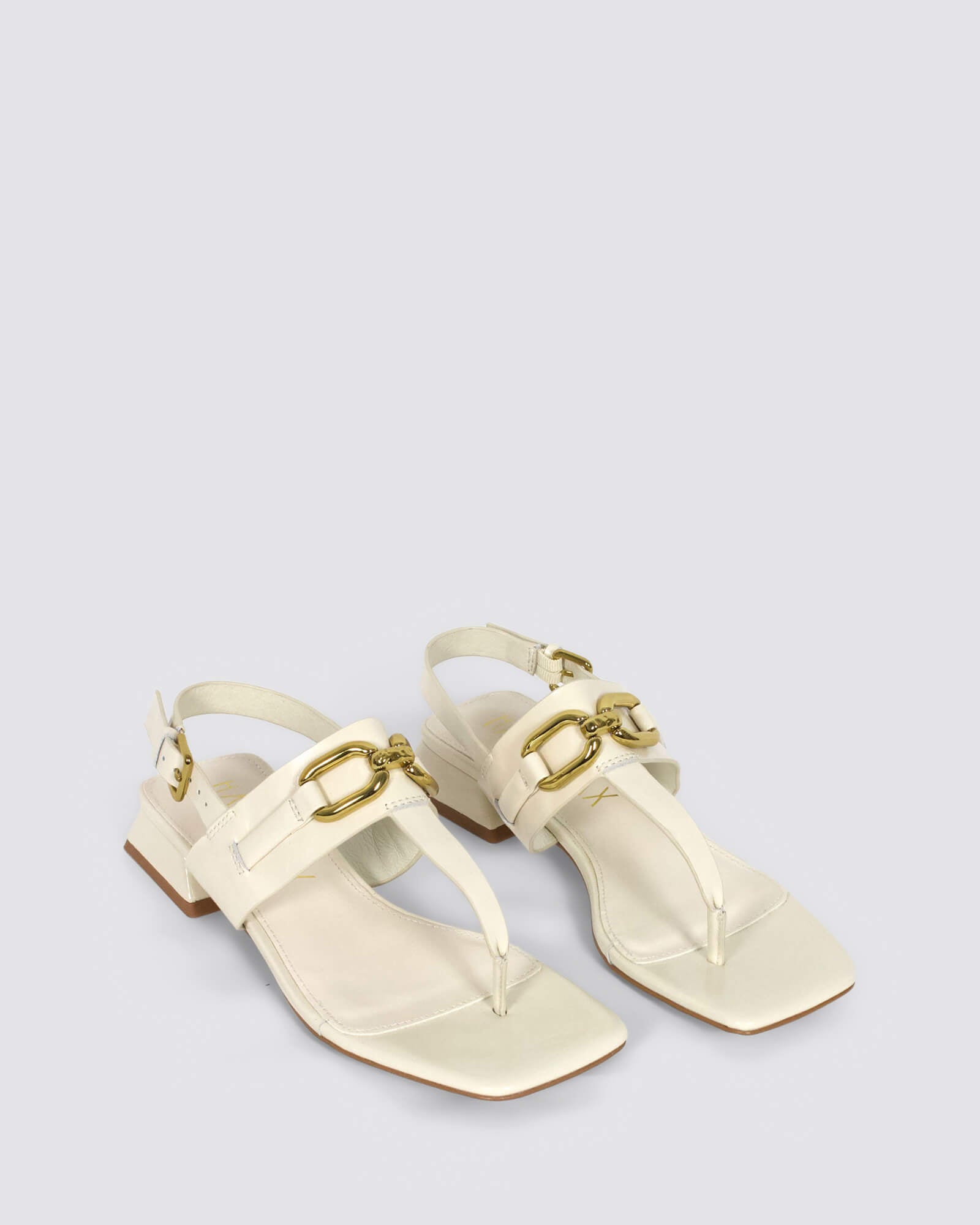 PERCEPTIVE HEELED SANDALS BONE