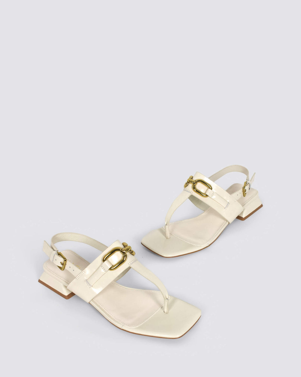 PERCEPTIVE HEELED SANDALS BONE