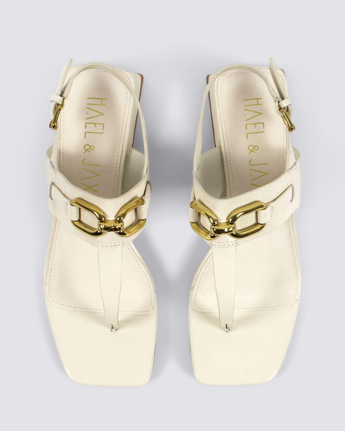 PERCEPTIVE HEELED SANDALS BONE