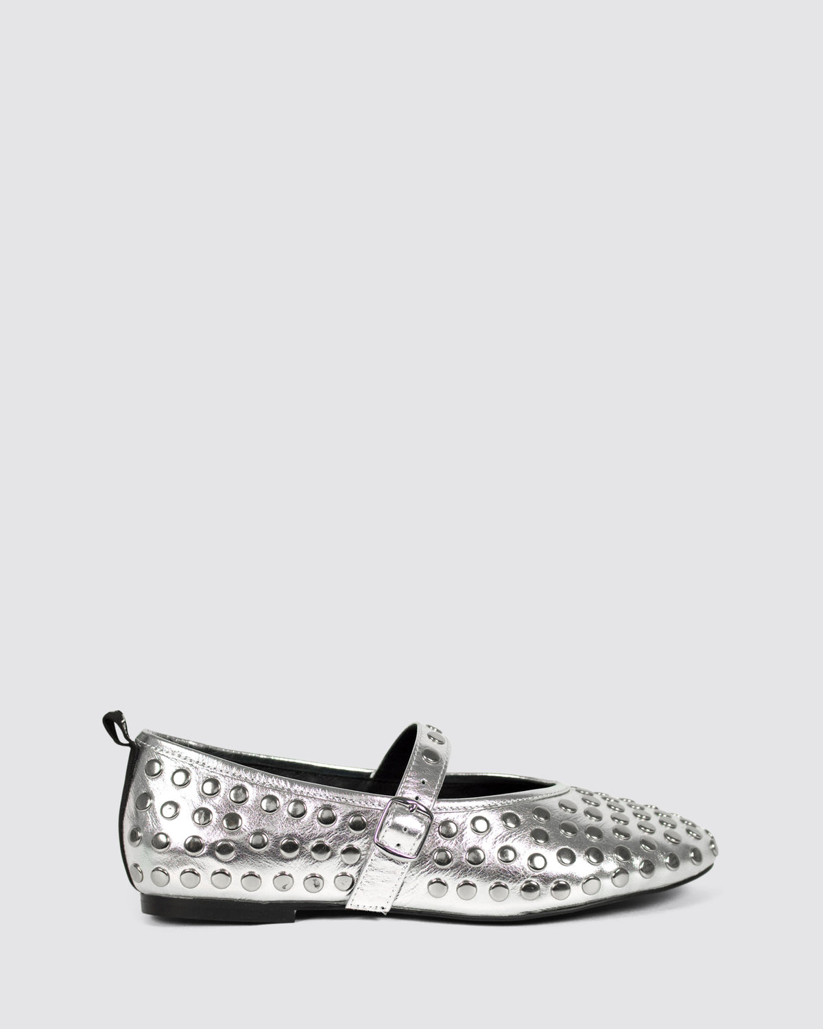 WARHOL MARY JANE SILVER LEATHER