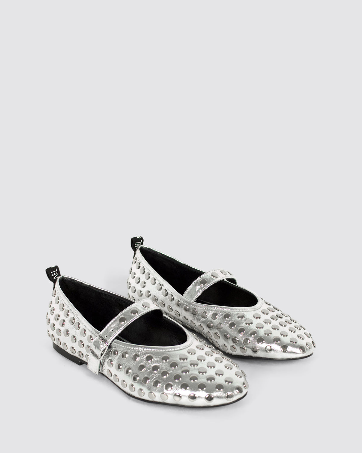 WARHOL MARY JANE SILVER LEATHER