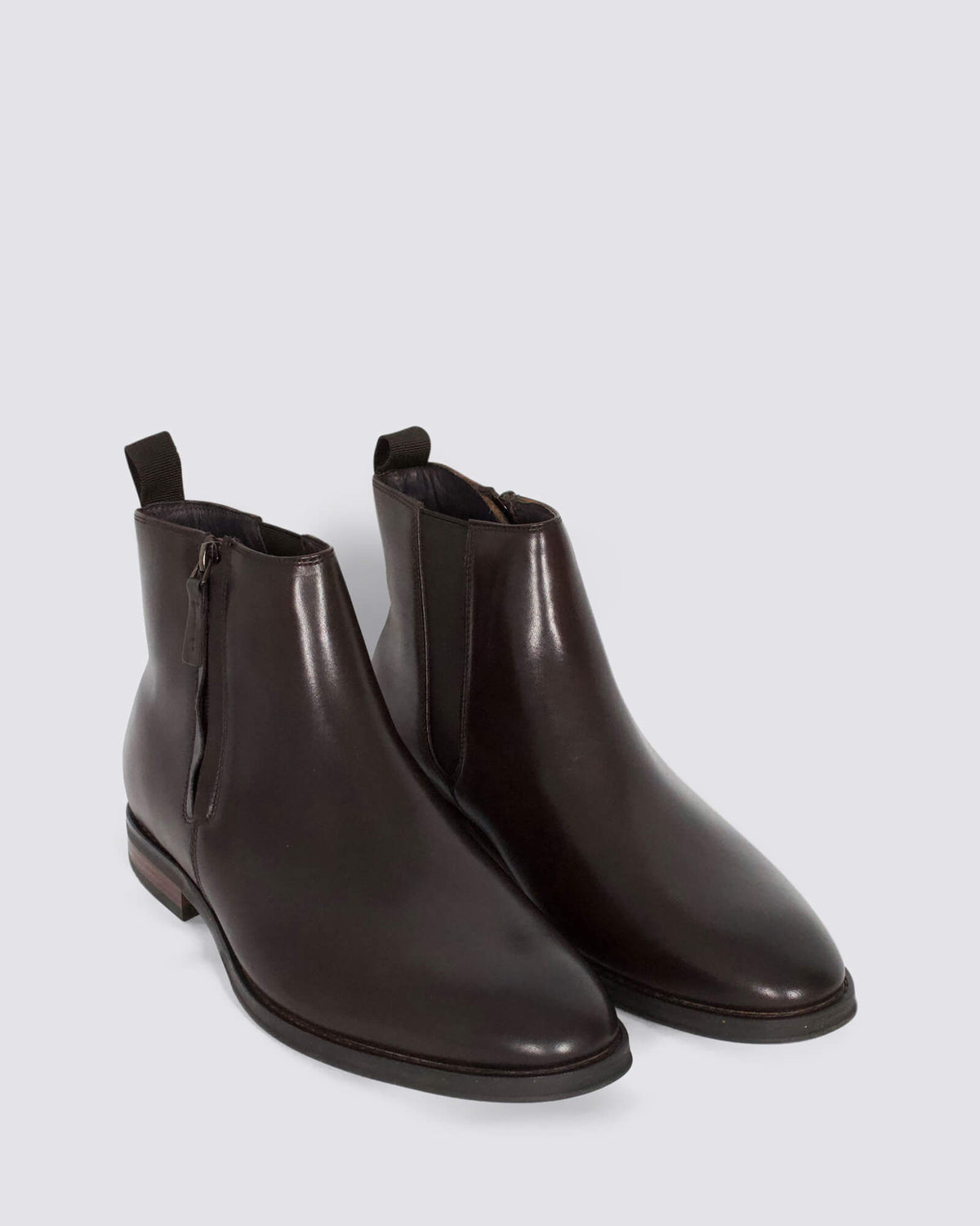 BARRACK MENS ANKLE BOOTS MAHOGANY