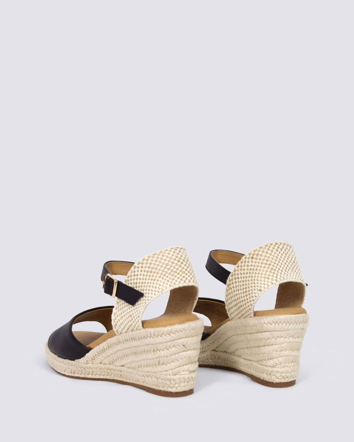 ERSA WEDGE SANDALS BLACK