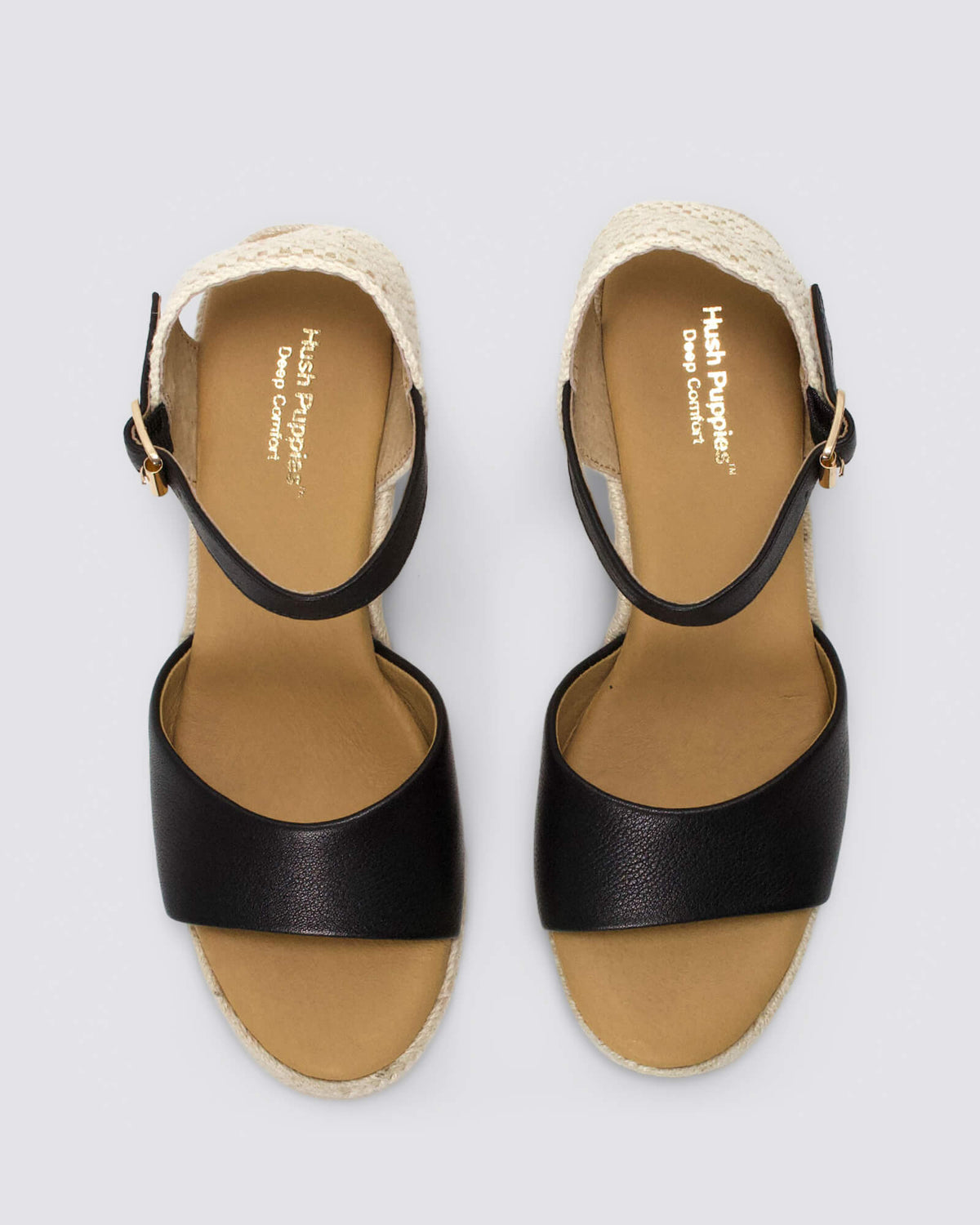ERSA WEDGE SANDALS BLACK