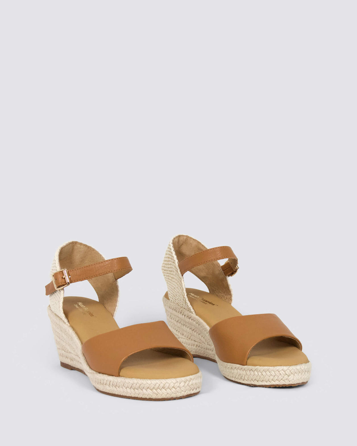 ERSA WEDGE SANDALS TAN