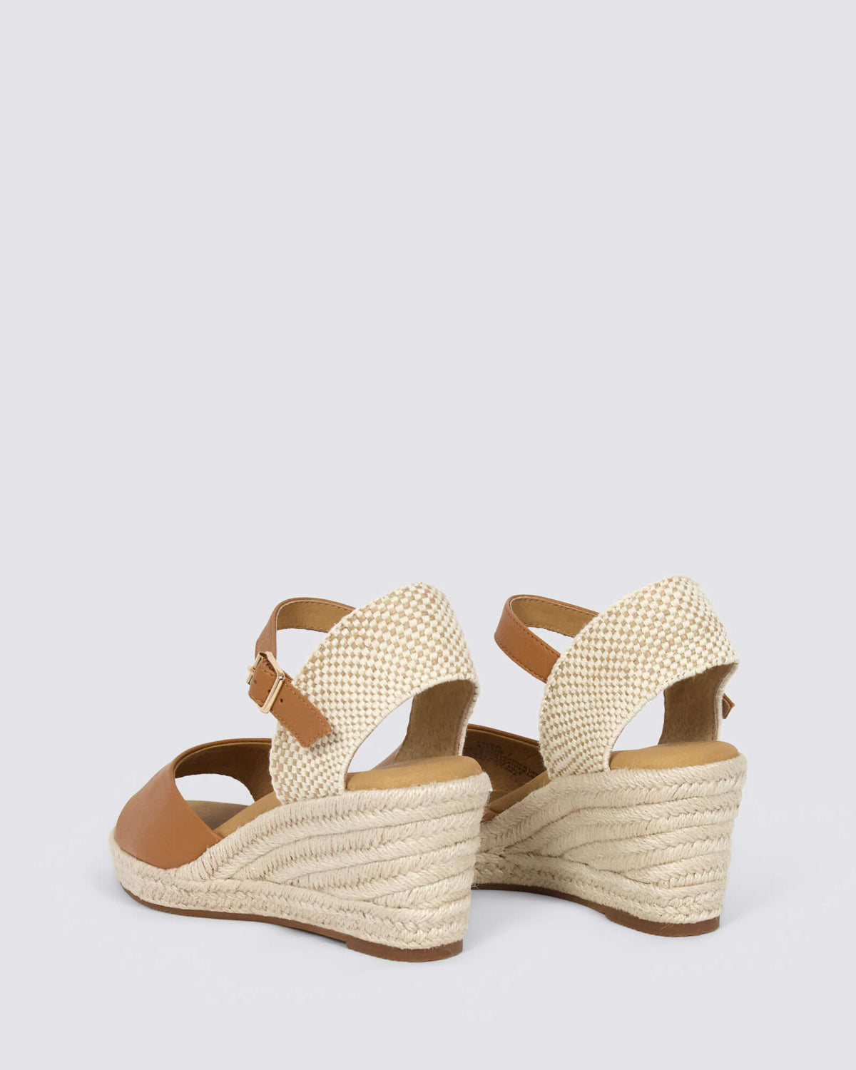 ERSA WEDGE SANDALS TAN