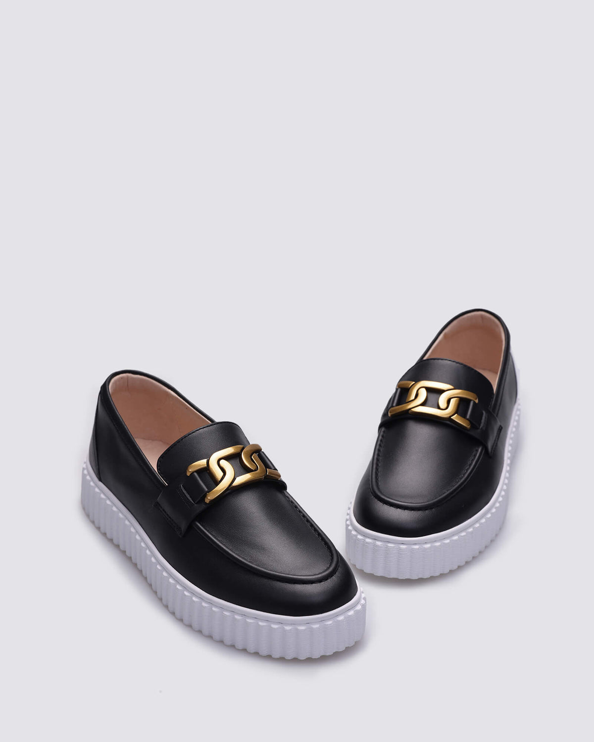 IQUE BRASS LOAFERS BLACK LEATHER