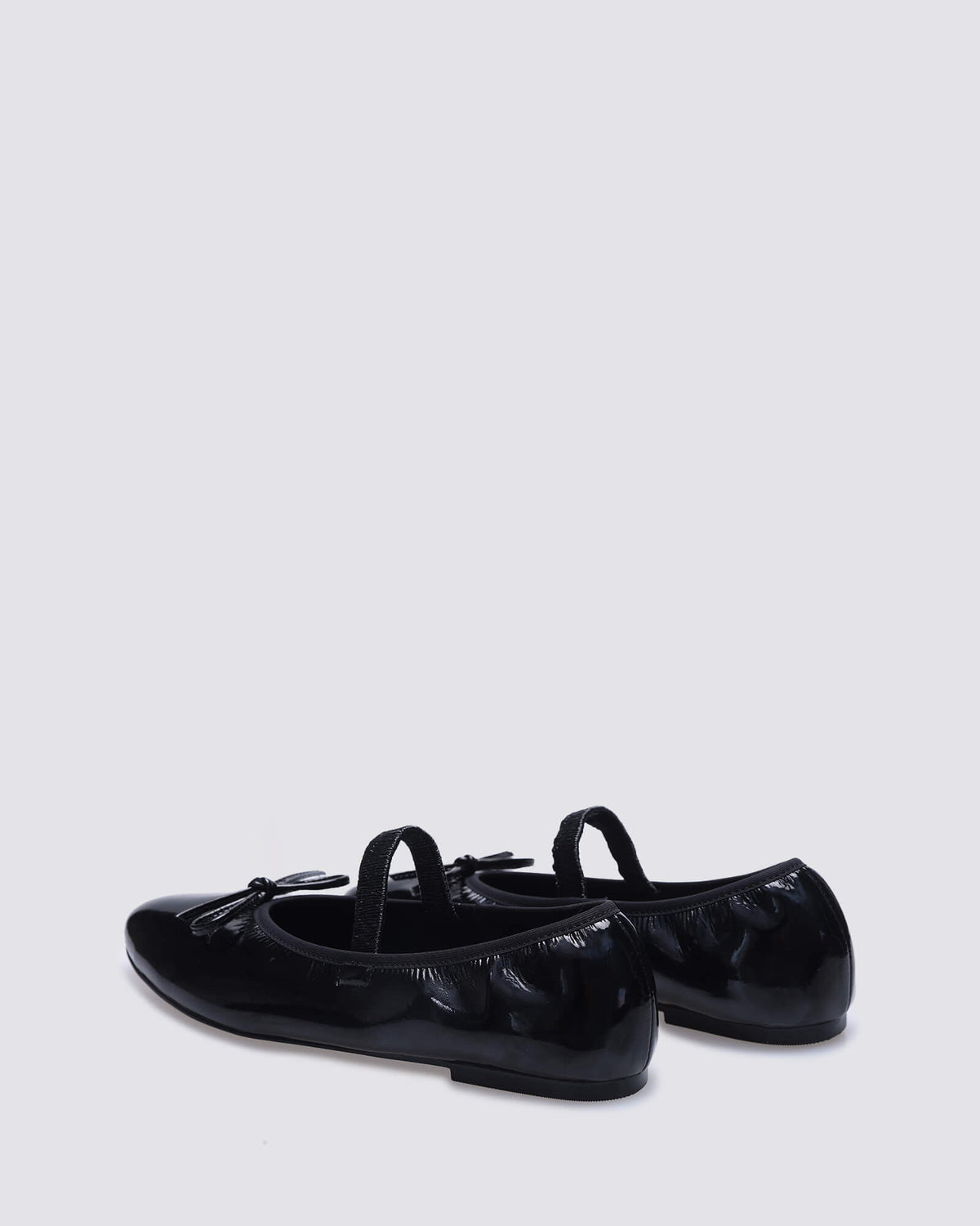 JADE MARYJANE BALLET FLATS BLACK STRETCH