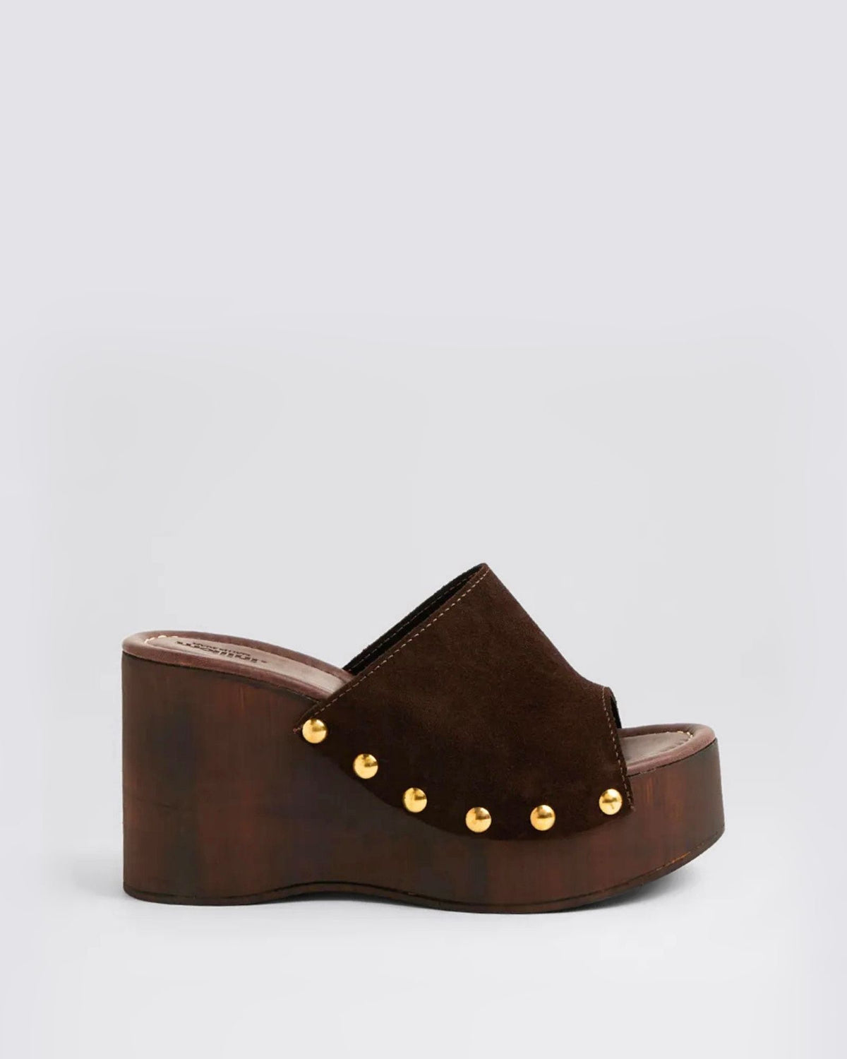 JAIDA WEDGE PLATFORM SANDALS DARK BROWN