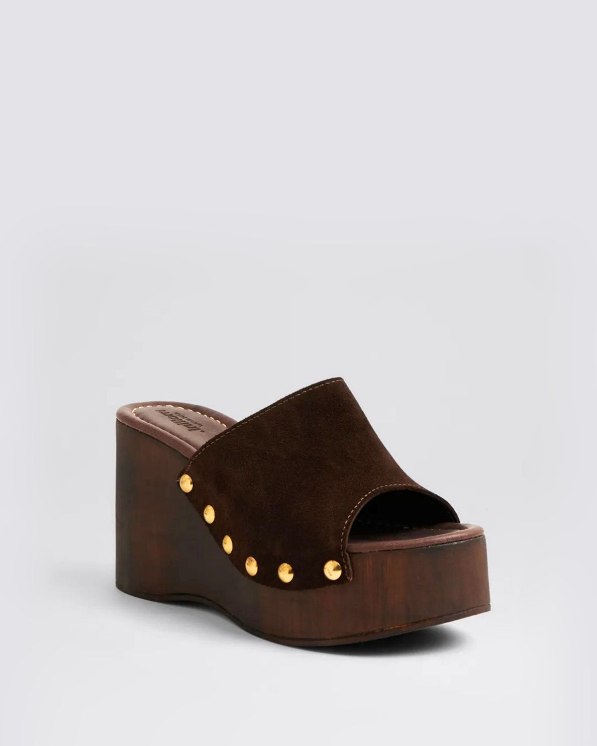 JAIDA WEDGE PLATFORM SANDALS DARK BROWN