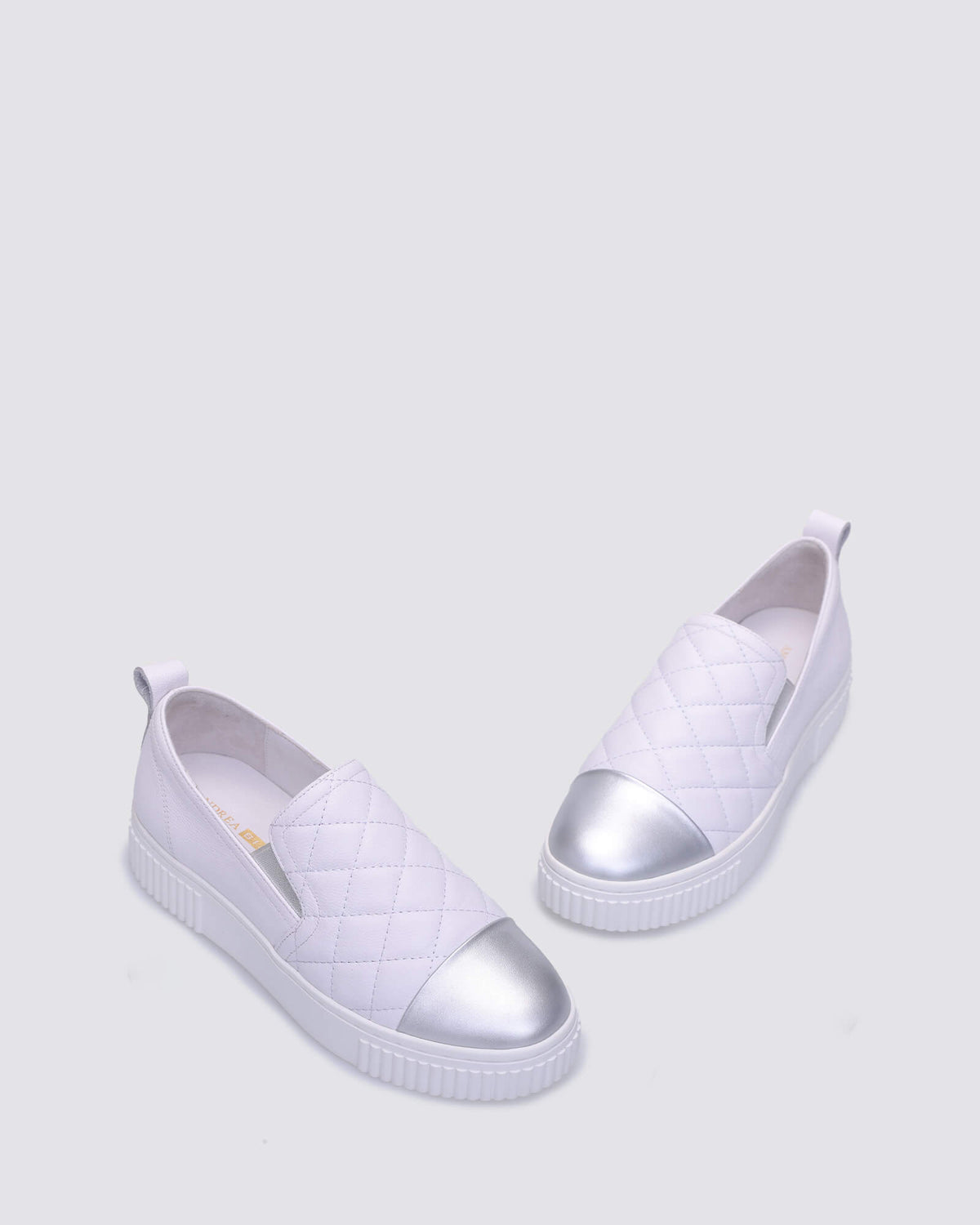 JAMIE SNEAKERS WHITE/SILVER LEATHER