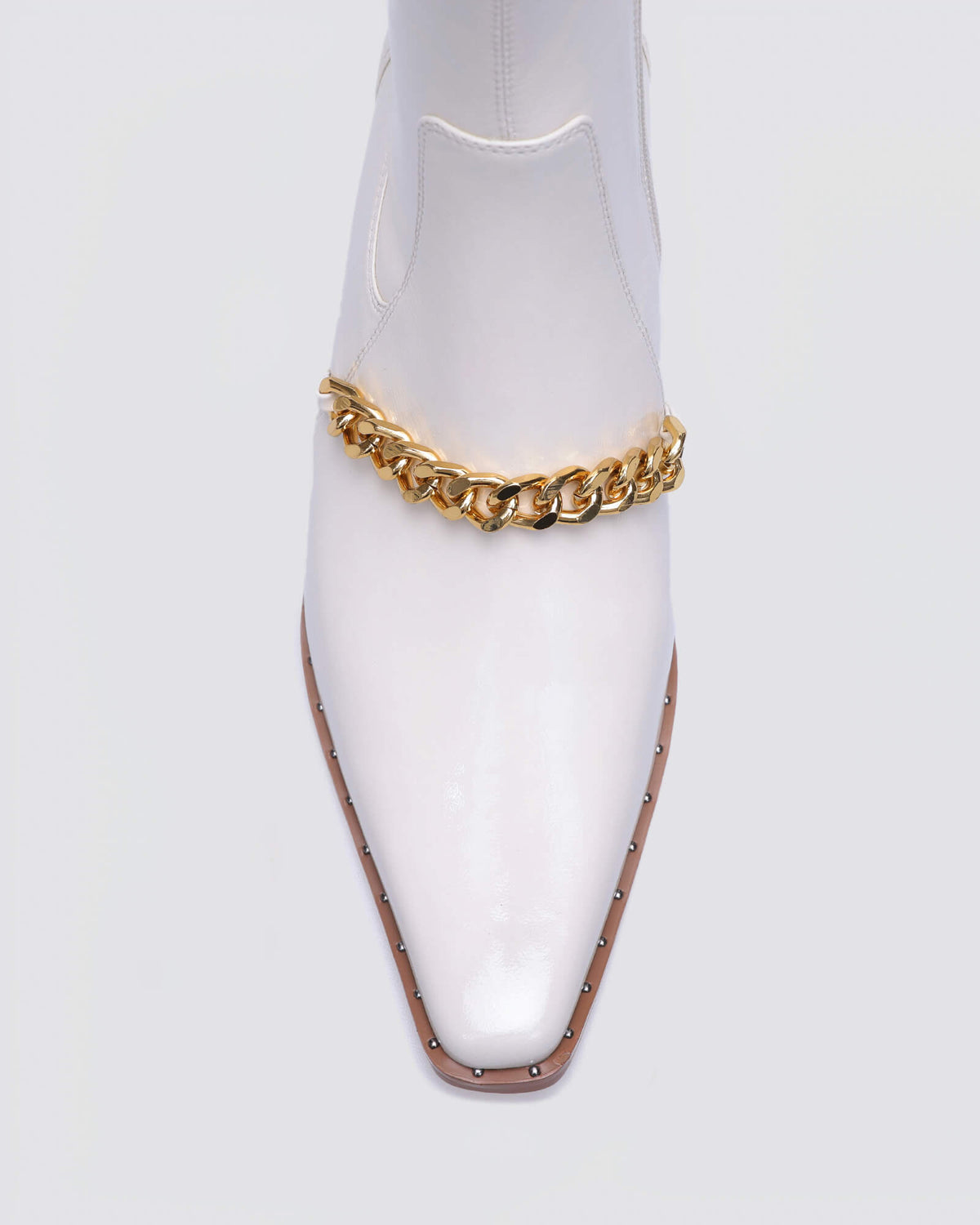 JEEPER ANKLE BOOTS ECRU PATENT LEATHER