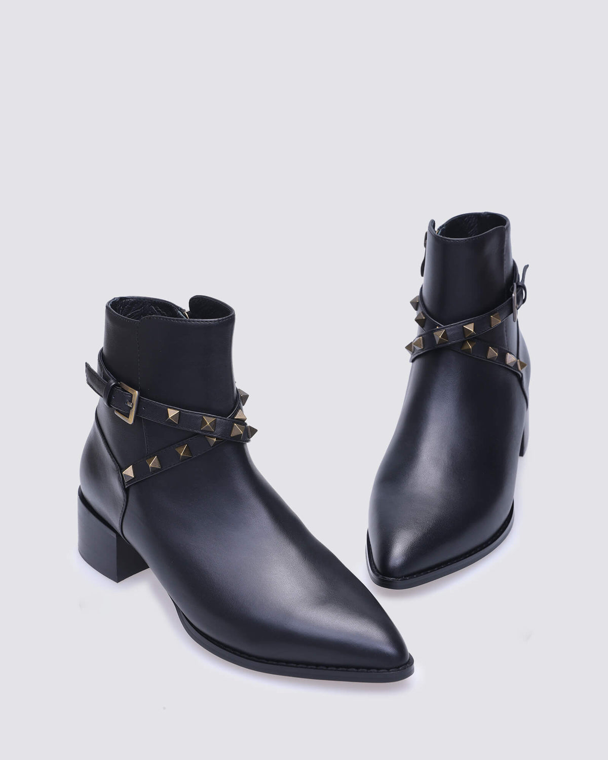 JEMIMA ANKLE BOOTS BLACK LEATHER