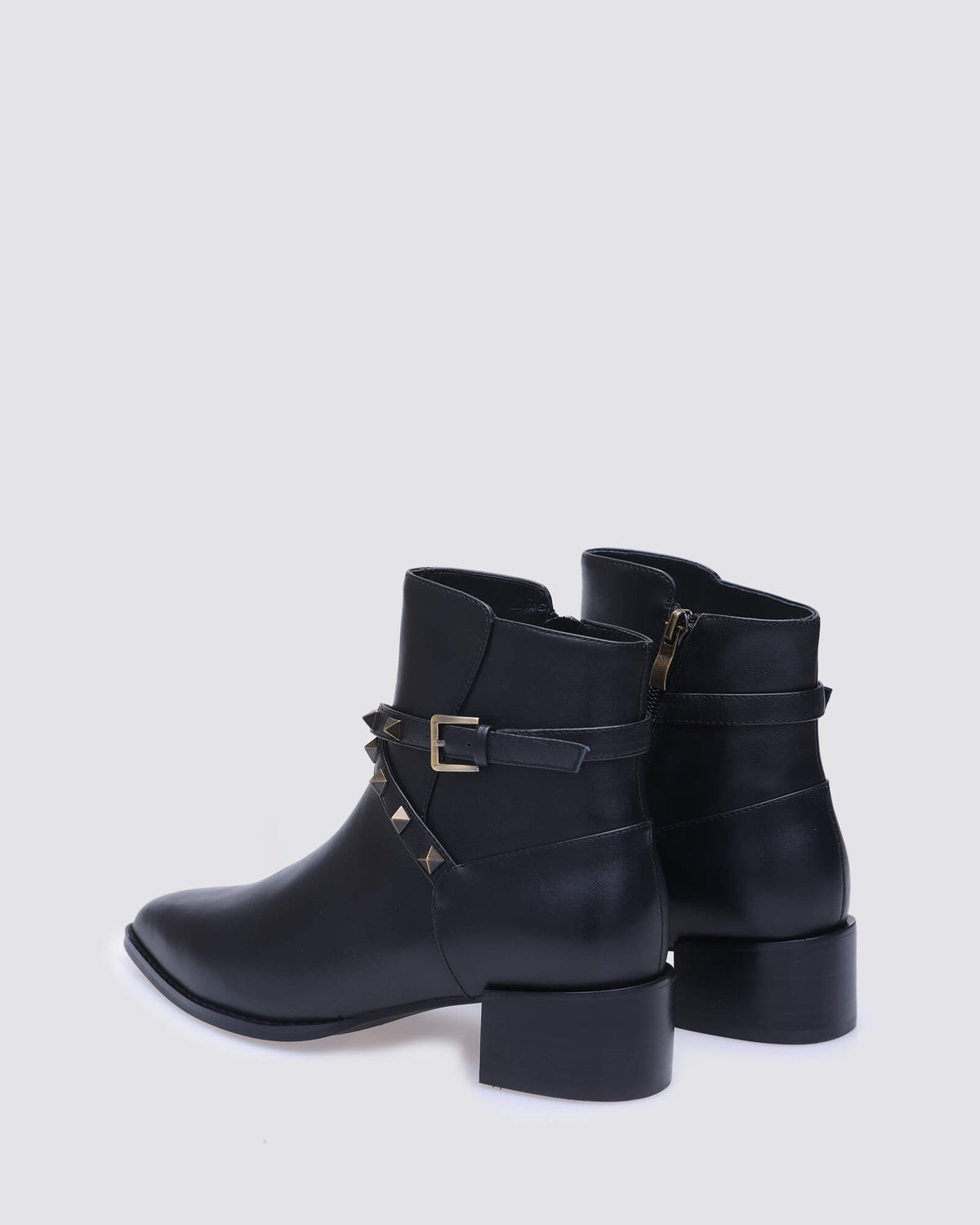 JEMIMA ANKLE BOOTS BLACK LEATHER