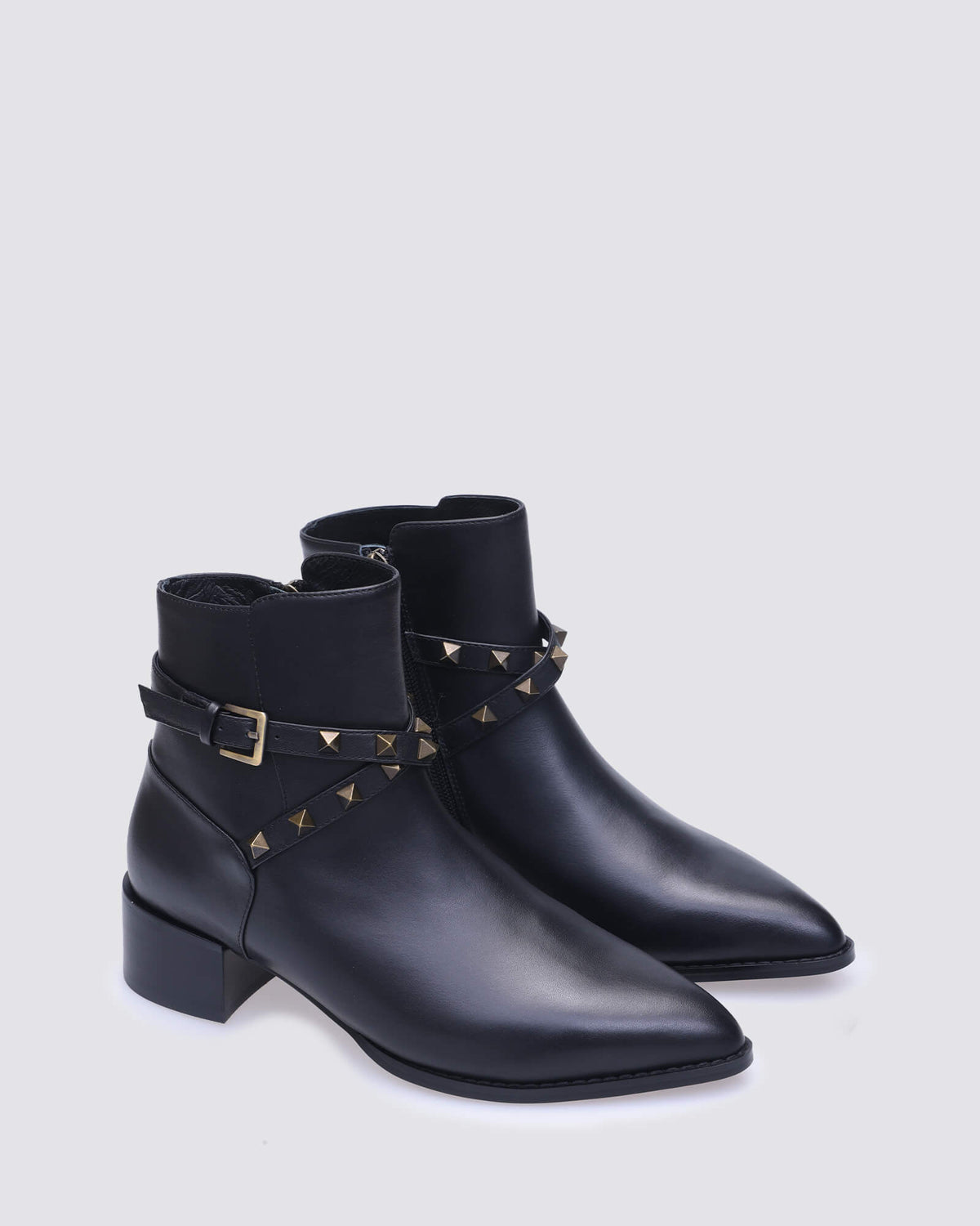 JEMIMA ANKLE BOOTS BLACK LEATHER