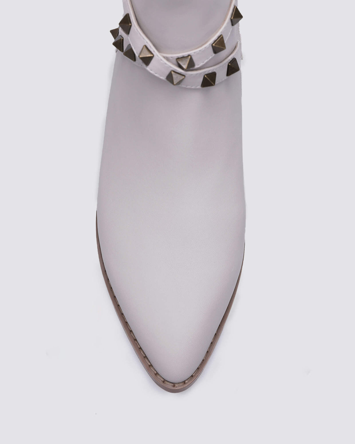 JEMIMA ANKLE BOOTS ECRU LEATHER