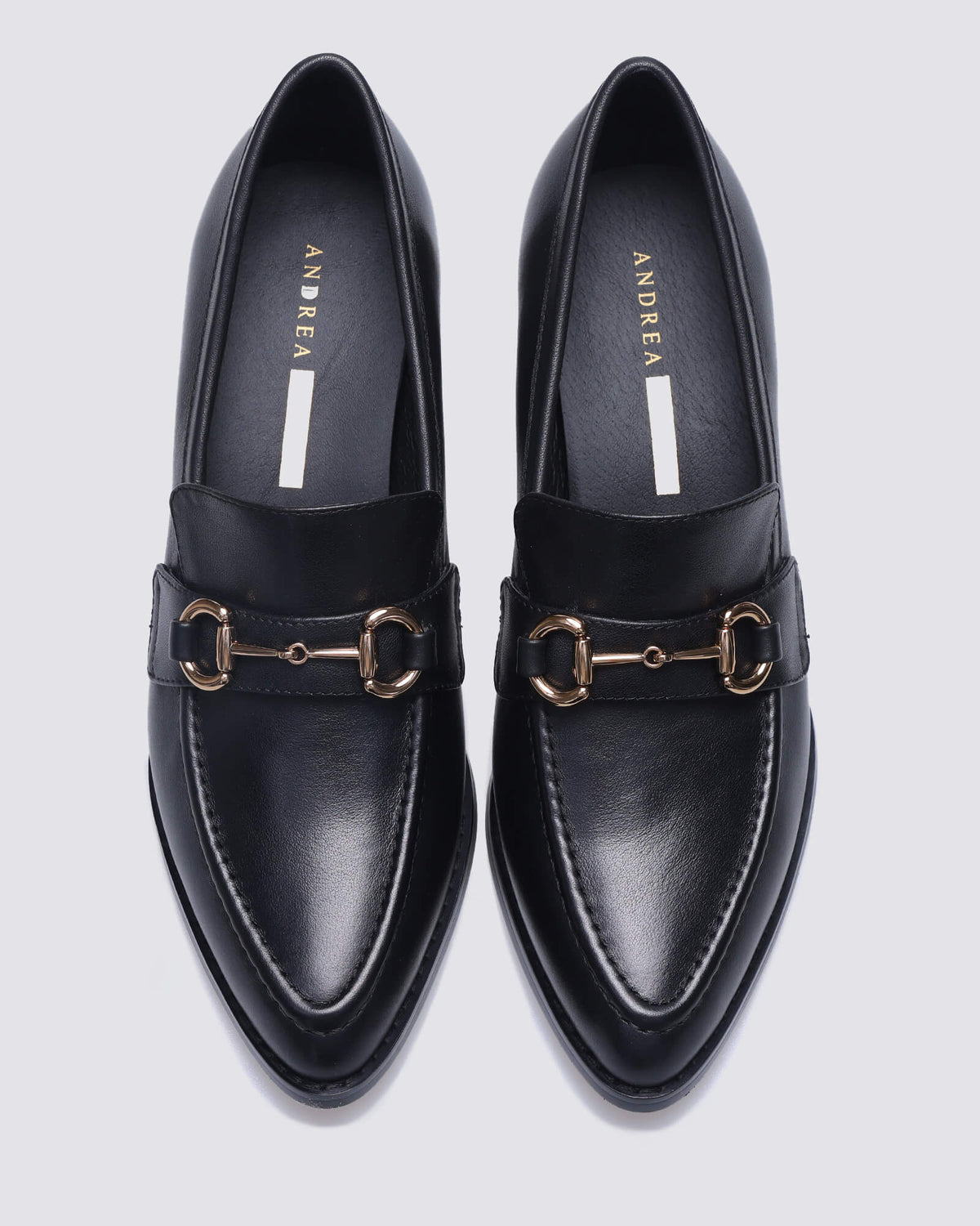 JESERE HEELED LOAFERS BLACK LEATHER