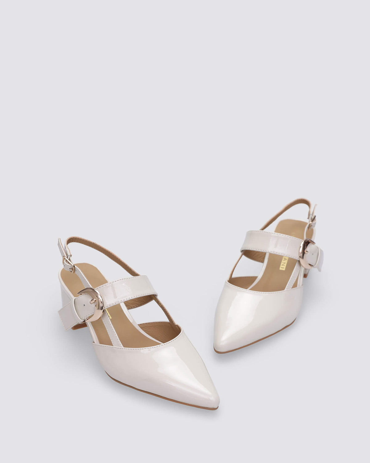JESS SLINGBACK HEELS ALMOND PATENT