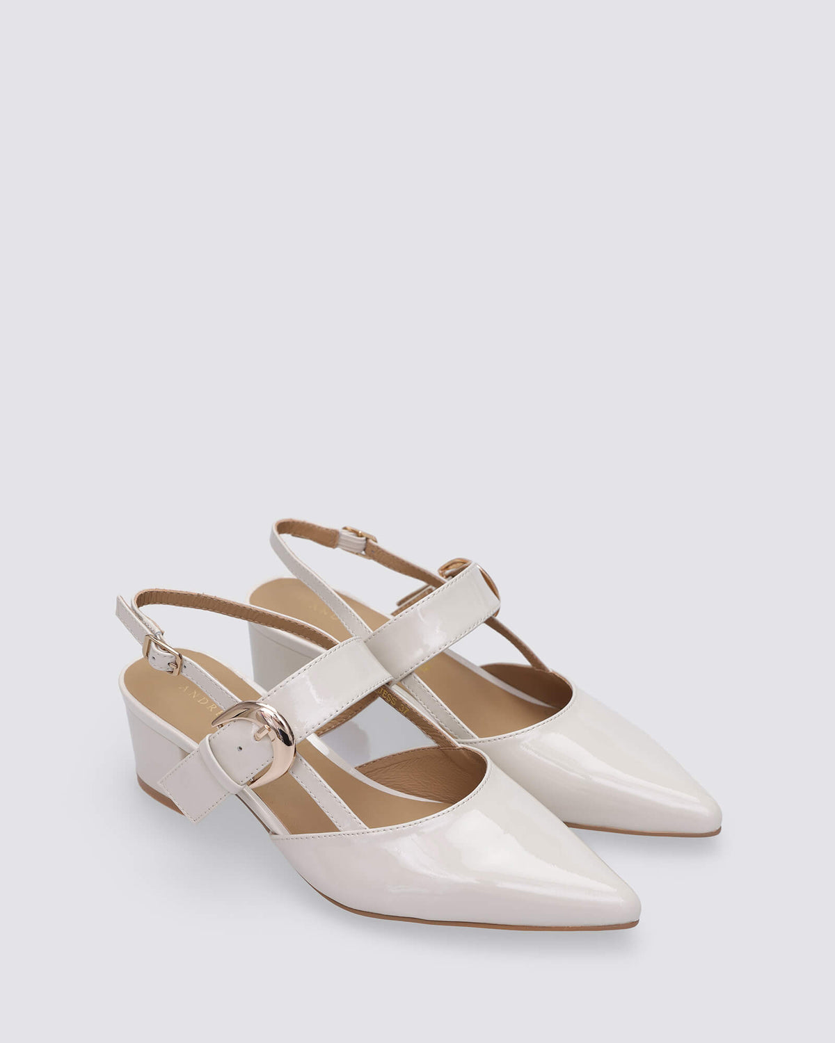JESS SLINGBACK HEELS ALMOND PATENT