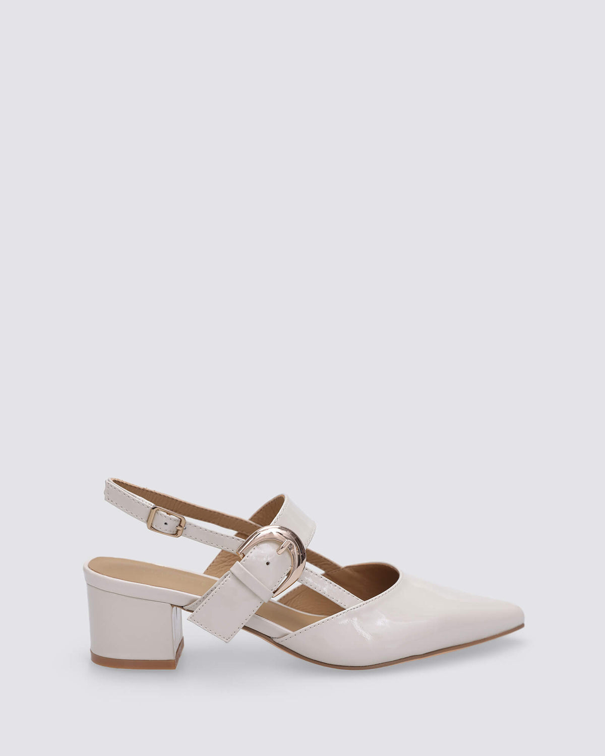 JESS SLINGBACK HEELS ALMOND PATENT