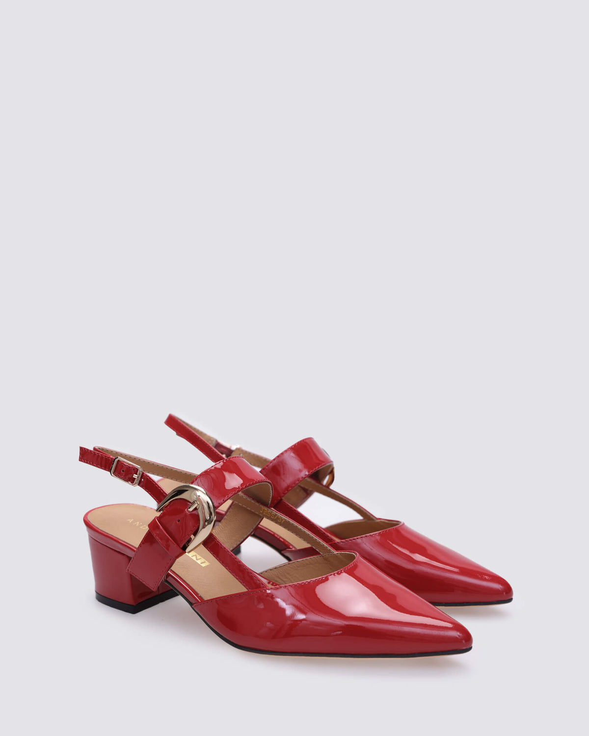 JESS SLINGBACK HEELS RED PATENT
