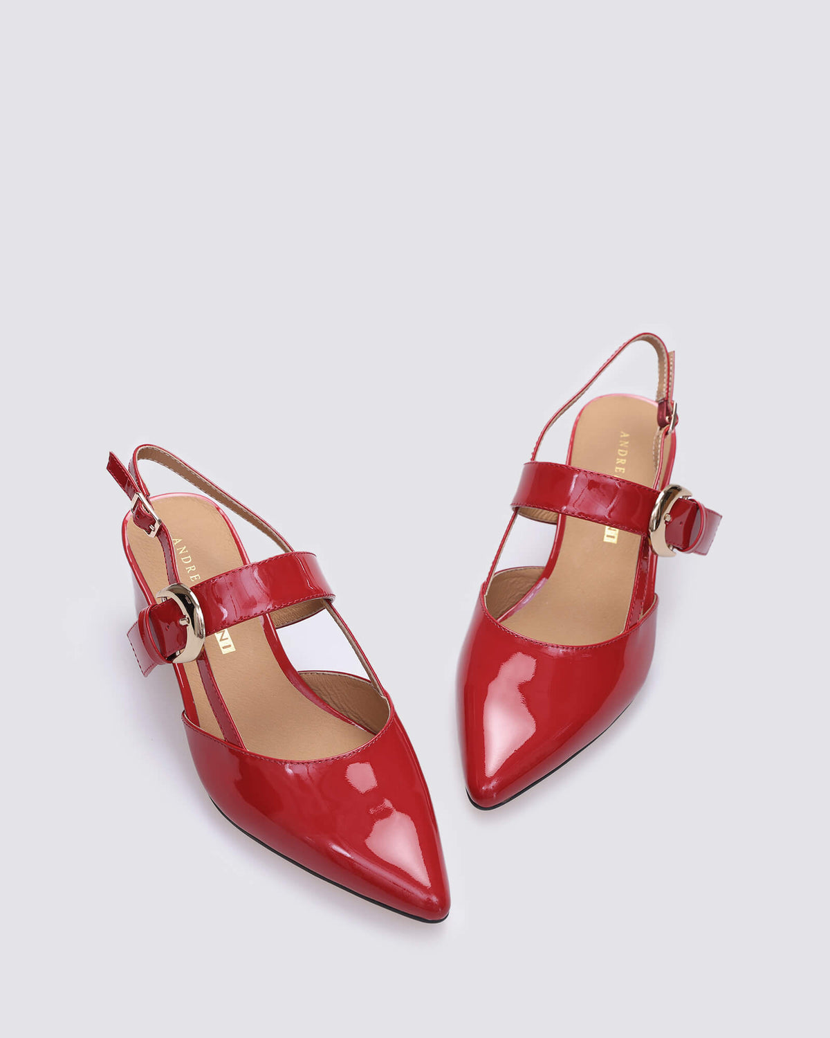 JESS SLINGBACK HEELS RED PATENT
