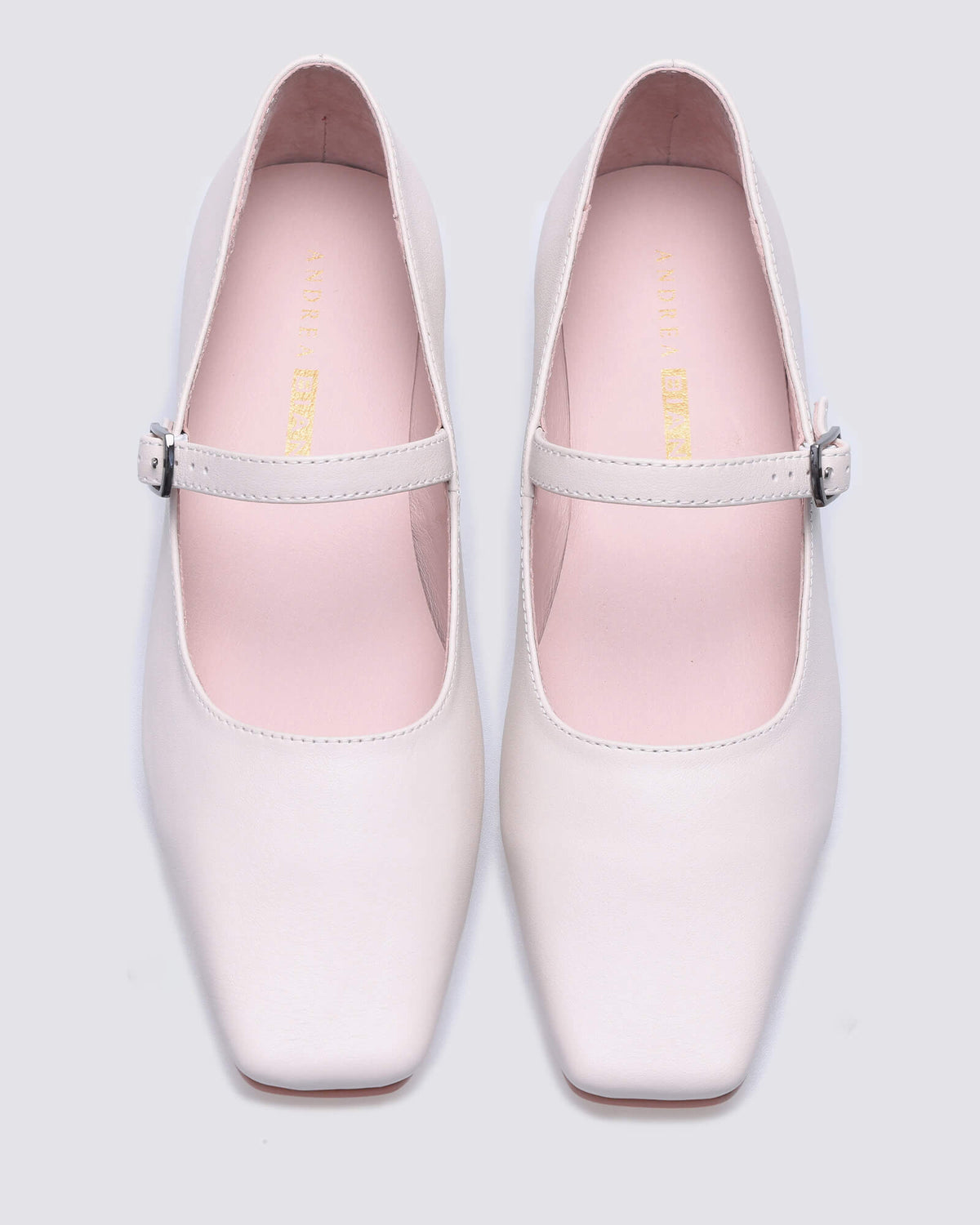 JEWEL MARYJANE FLATS ECRU LEATHER