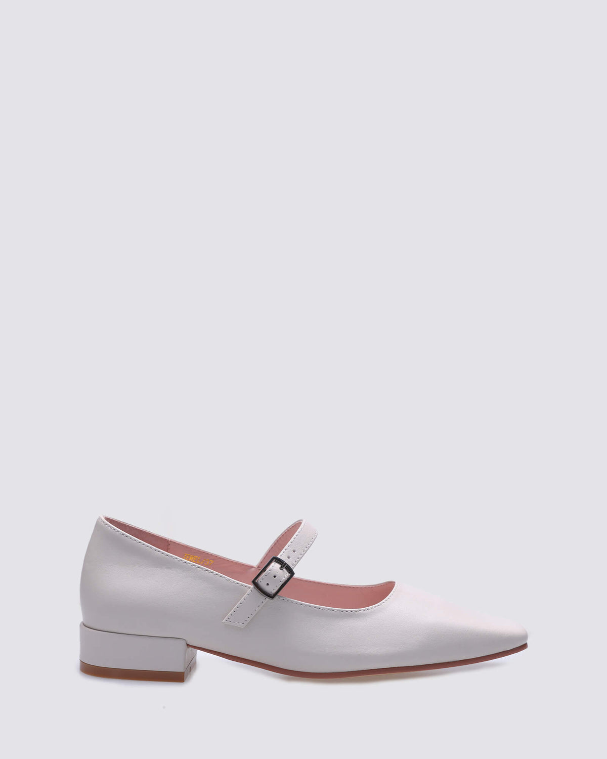 JEWEL MARYJANE FLATS ECRU LEATHER