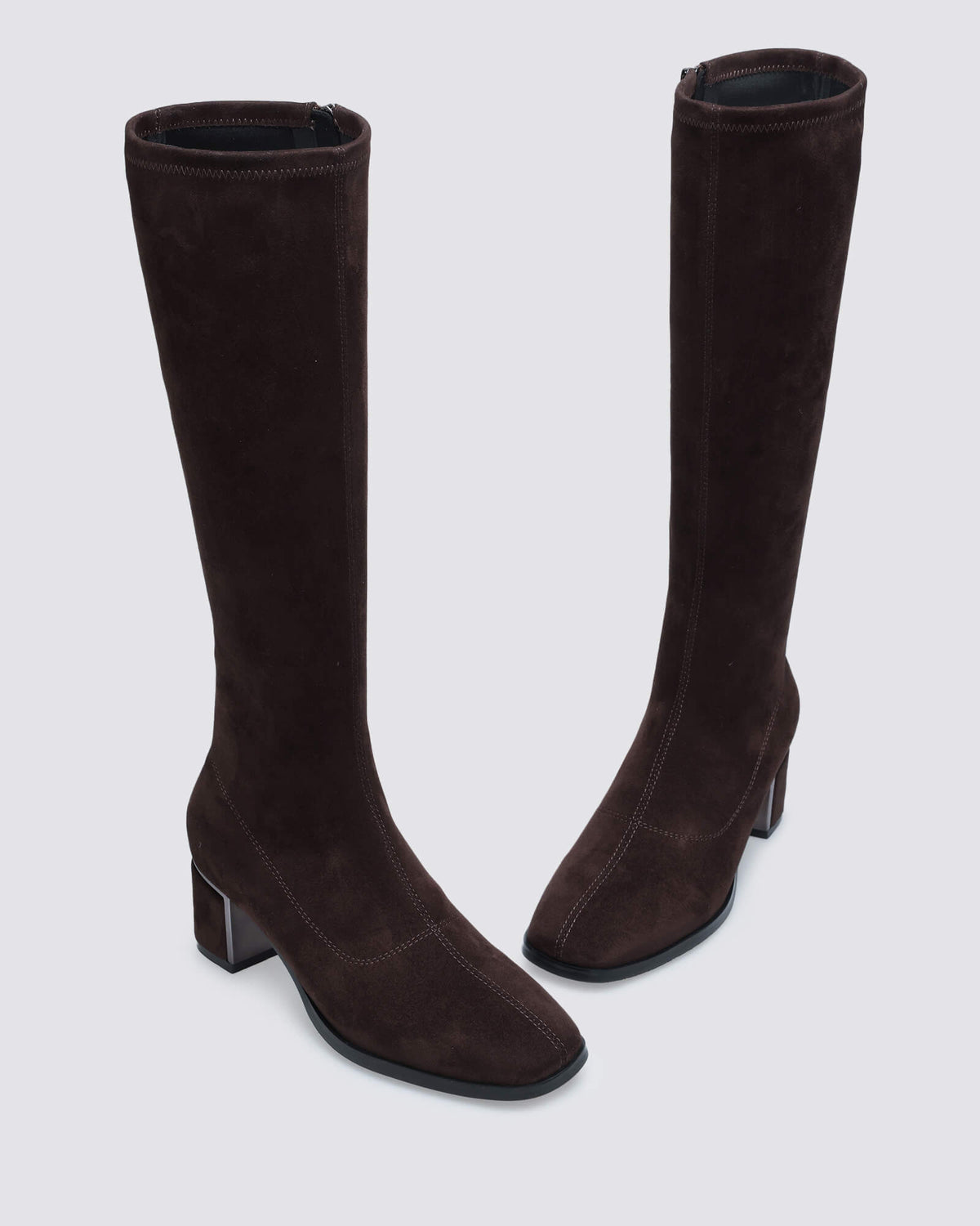 JIGGLE KNEE HIGH CHOCOLATE MICROFIBRE