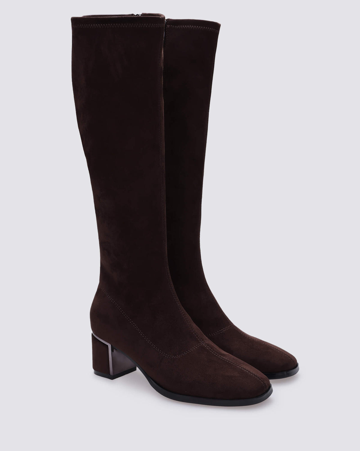 JIGGLE KNEE HIGH CHOCOLATE MICROFIBRE