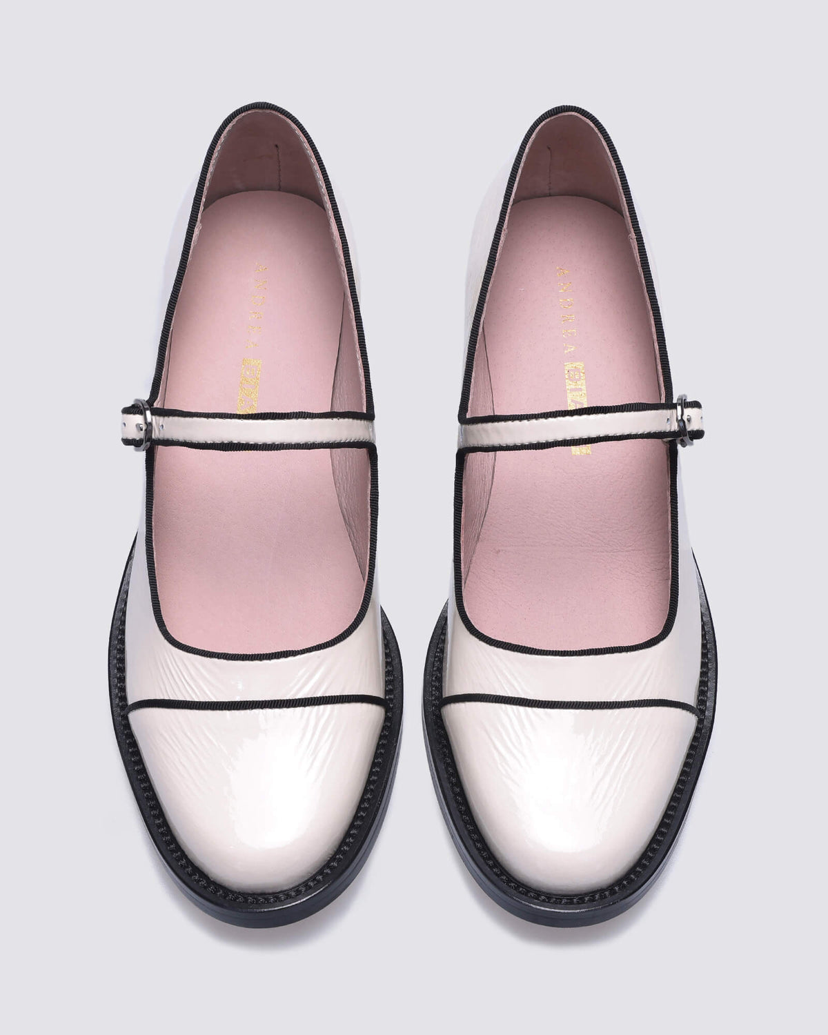 JUICY MARYJANE FLATS ECRU PATENT LEATHER