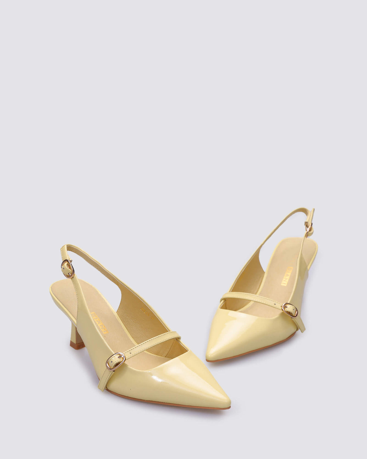 JULES HEELS LEMON PATENT