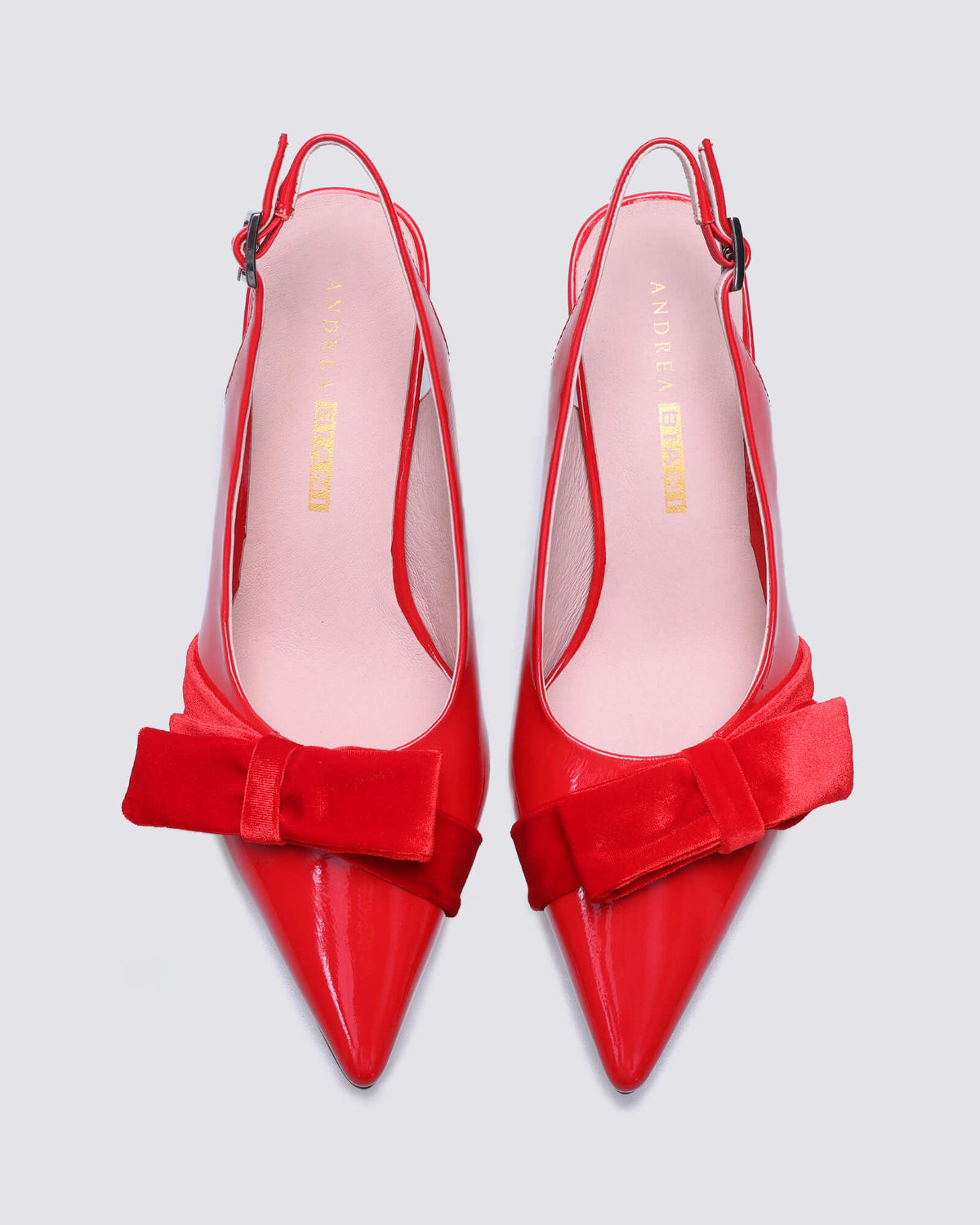 JULIA SLINGBLACK HEELS RED PATENT LEATHER