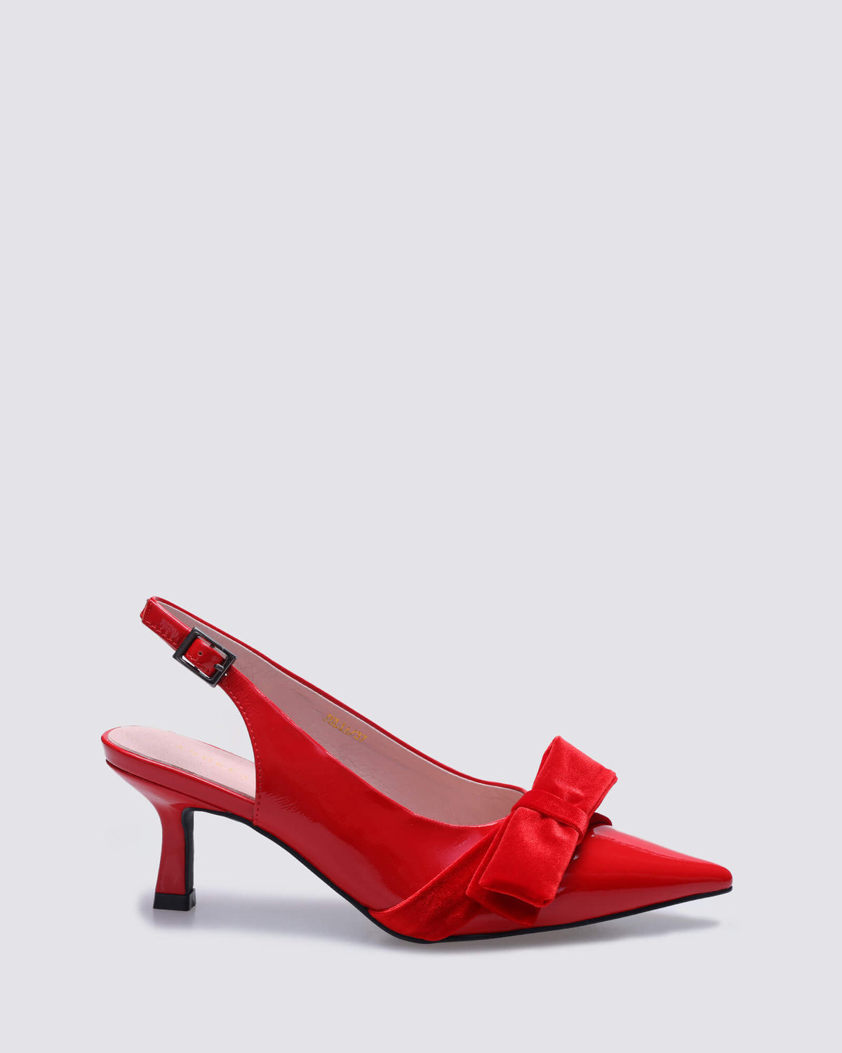 JULIA SLINGBLACK HEELS RED PATENT LEATHER