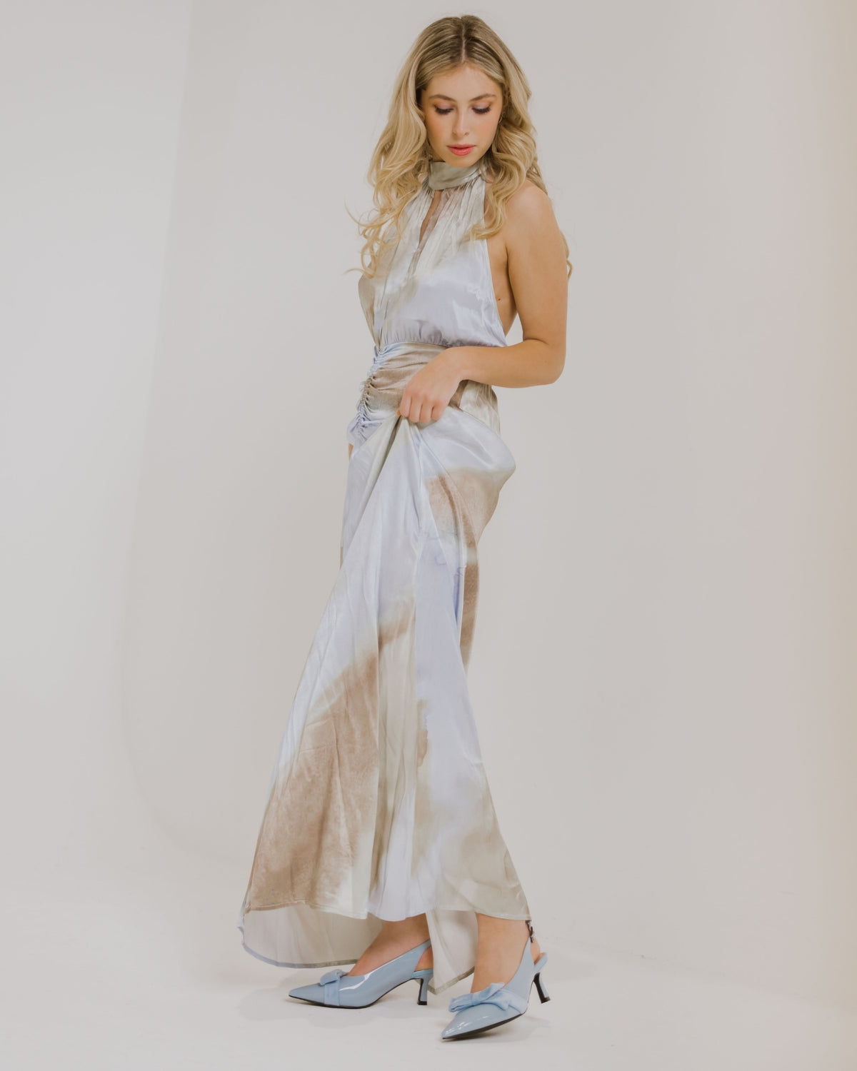 JULIA SLINGBACK HEELS SKY BLUE PATENT