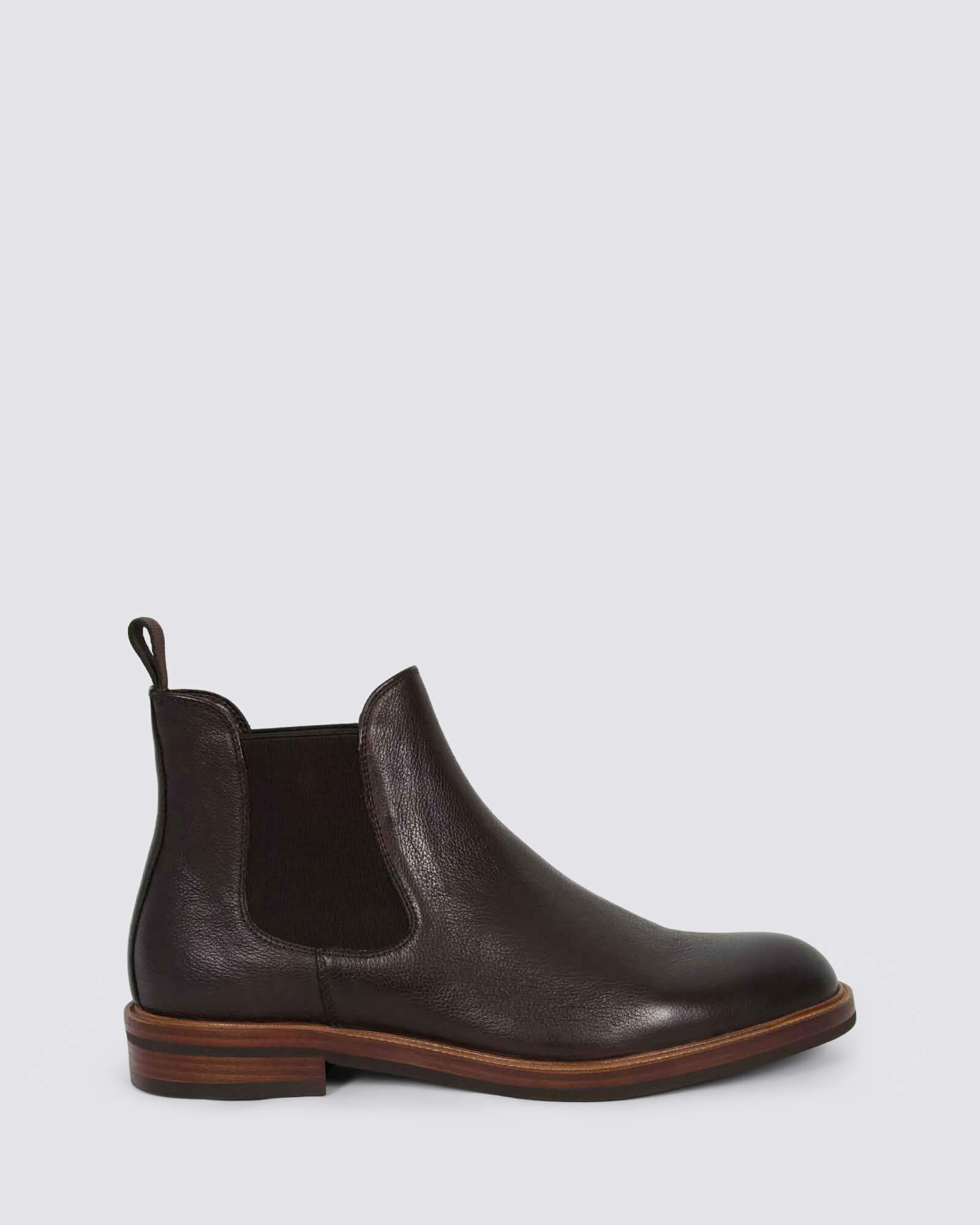 NUDGE MENS CHELSEA BOOTS BROWN