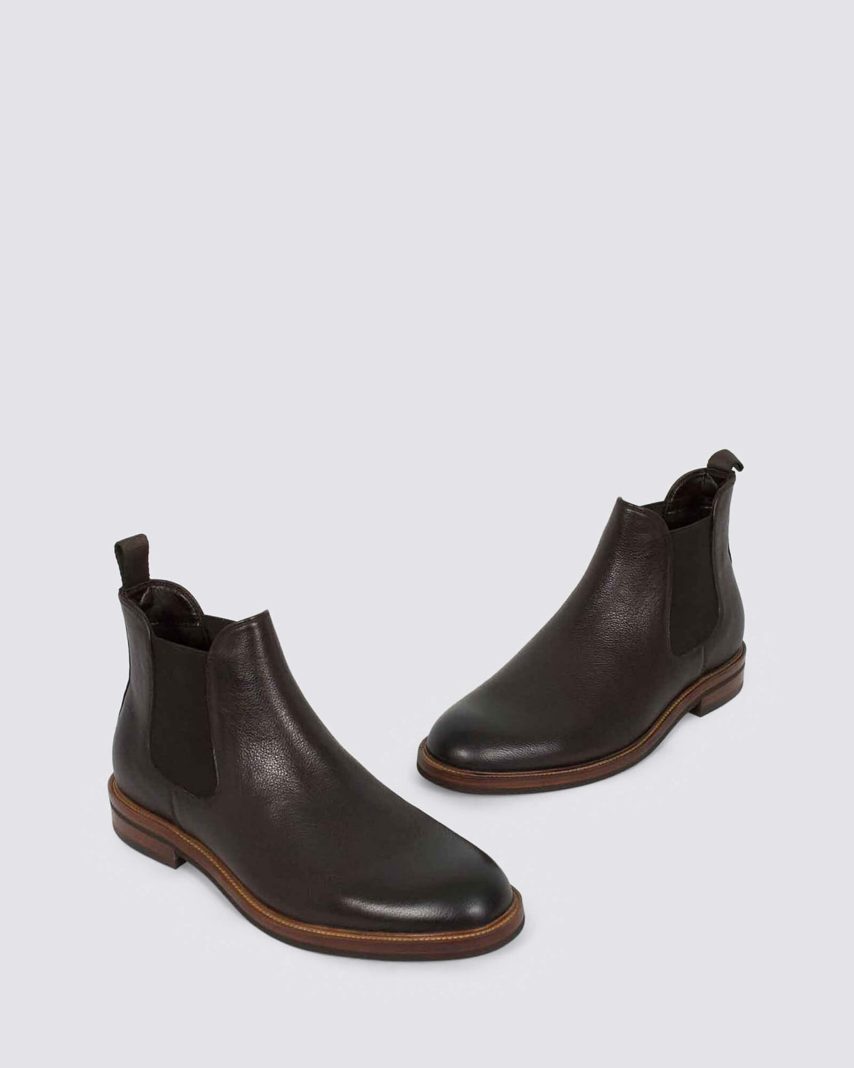 NUDGE MENS CHELSEA BOOTS BROWN