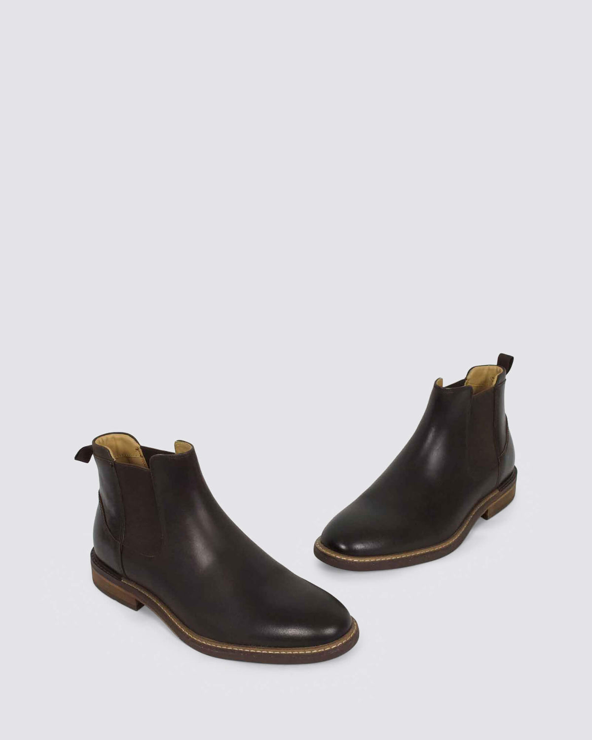 TAGGED MENS CHELSEA BOOTS BROWN