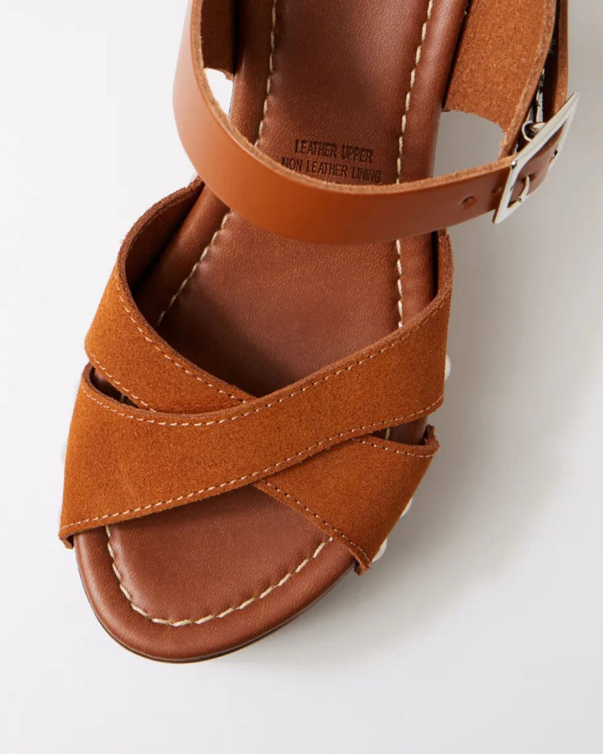 JUNAH WEDGE SANDALS CARAMELLO SUEDE