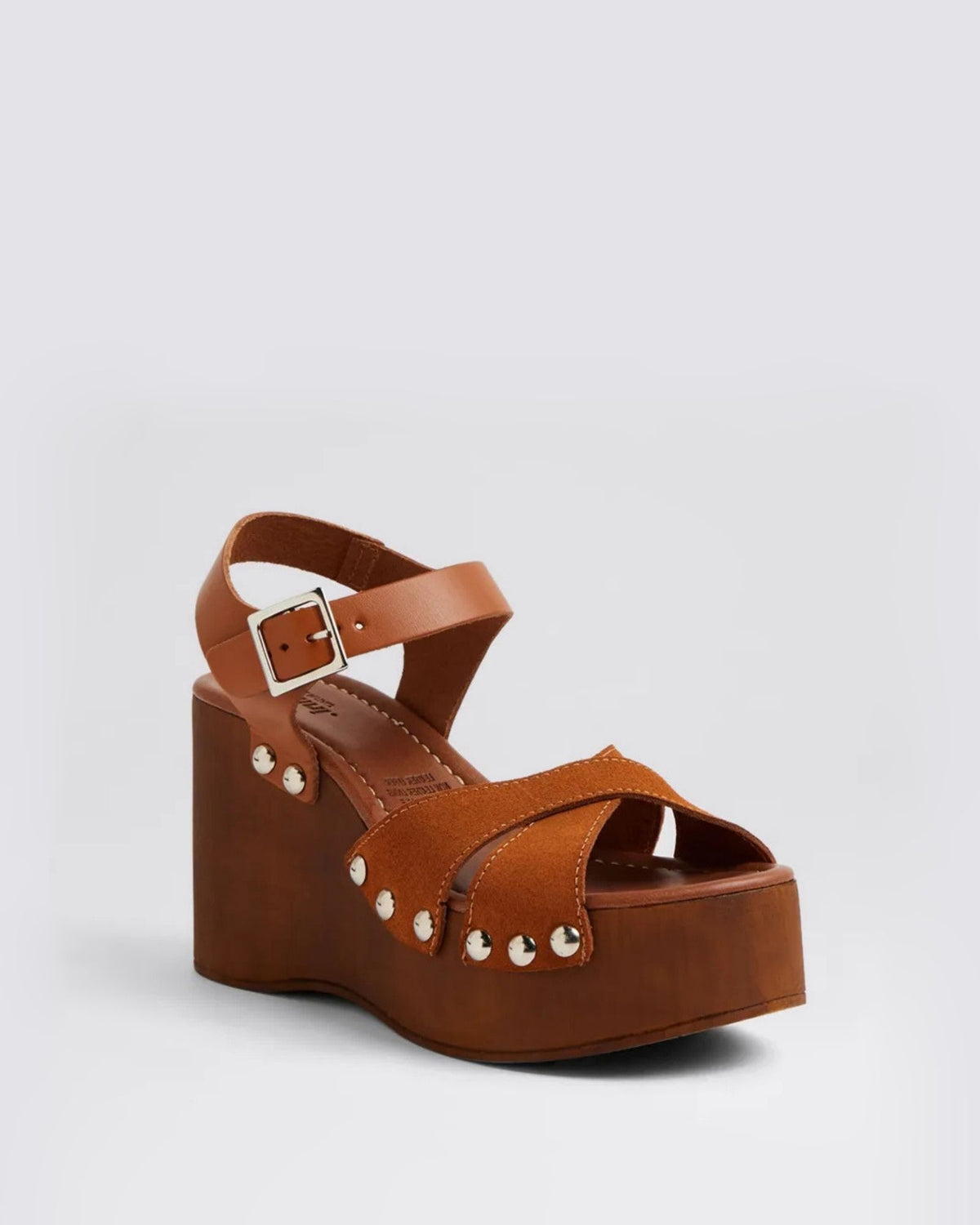JUNAH WEDGE SANDALS CARAMELLO SUEDE