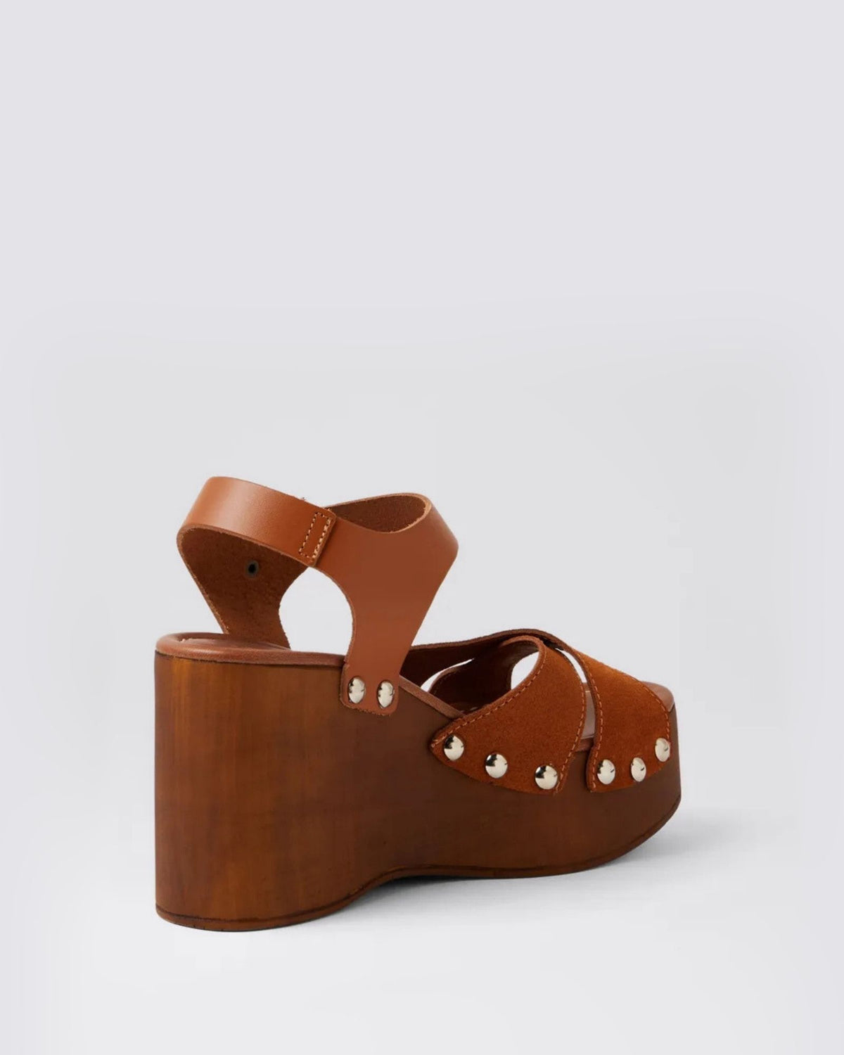 JUNAH WEDGE SANDALS CARAMELLO SUEDE