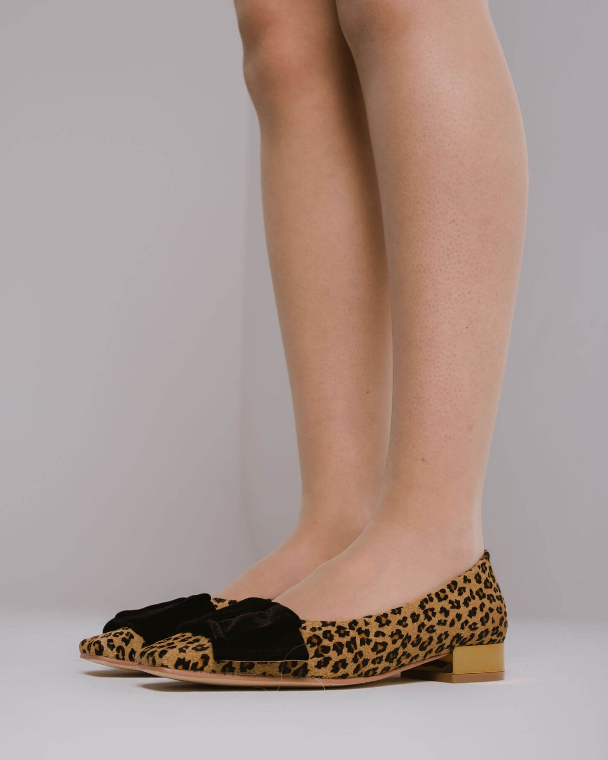 JUNE BALLET FLATS TAN LEOPARD LEATHER