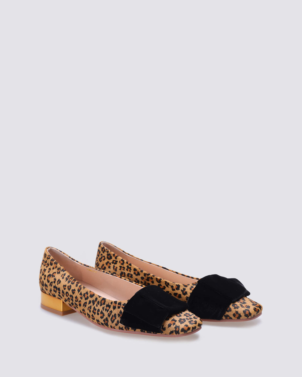 JUNE BALLET FLATS TAN LEOPARD LEATHER