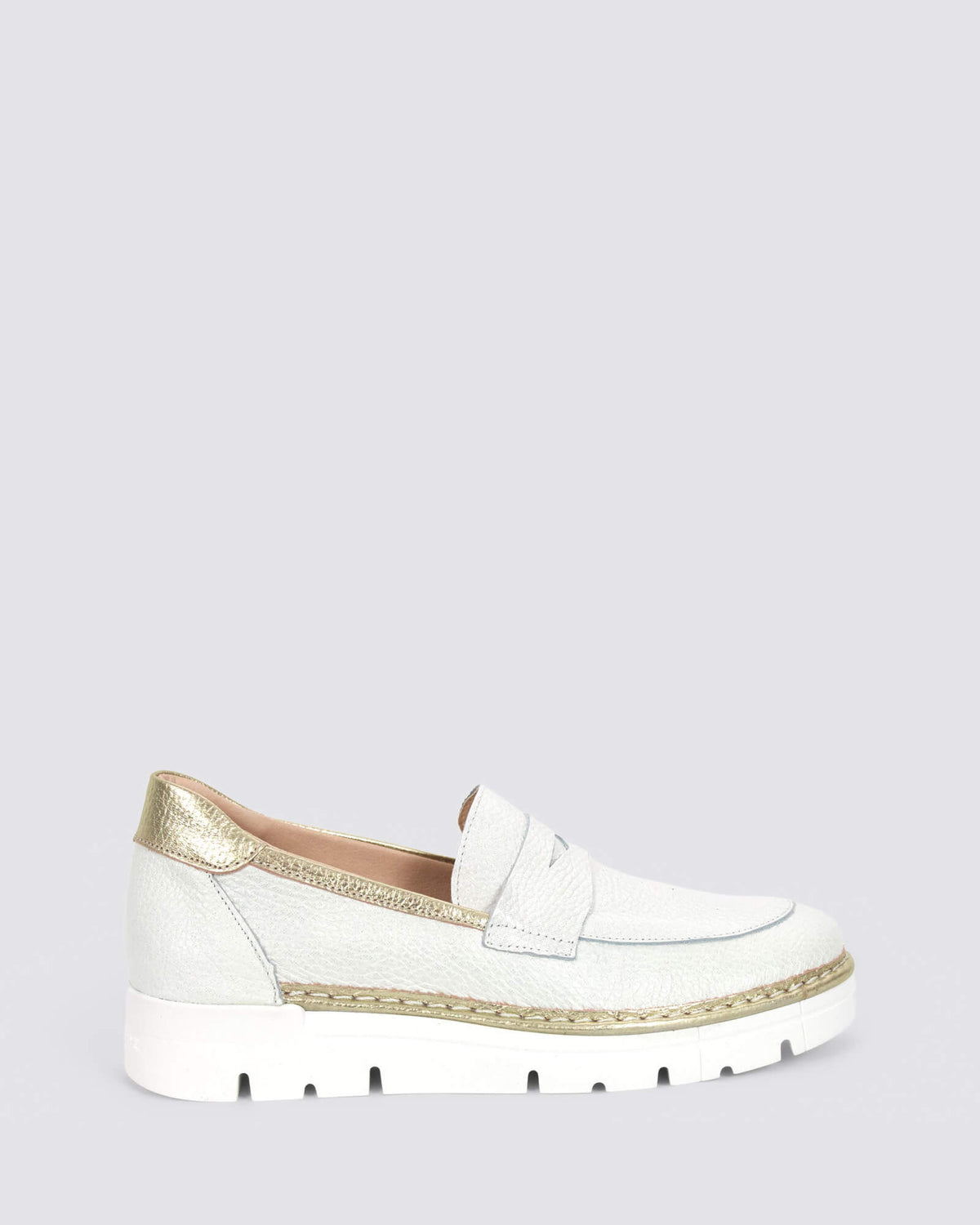 JS-2003 LOAFERS HIELO/CHAMPAGNE