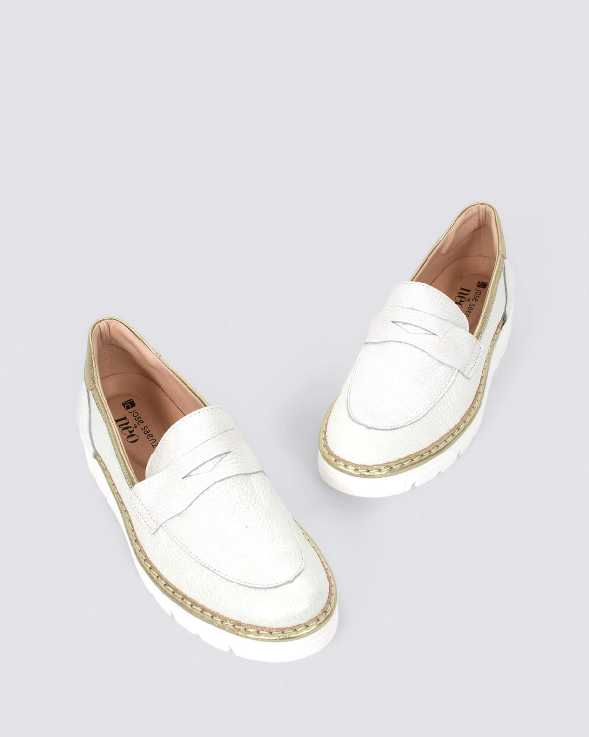 JS-2003 LOAFERS HIELO/CHAMPAGNE